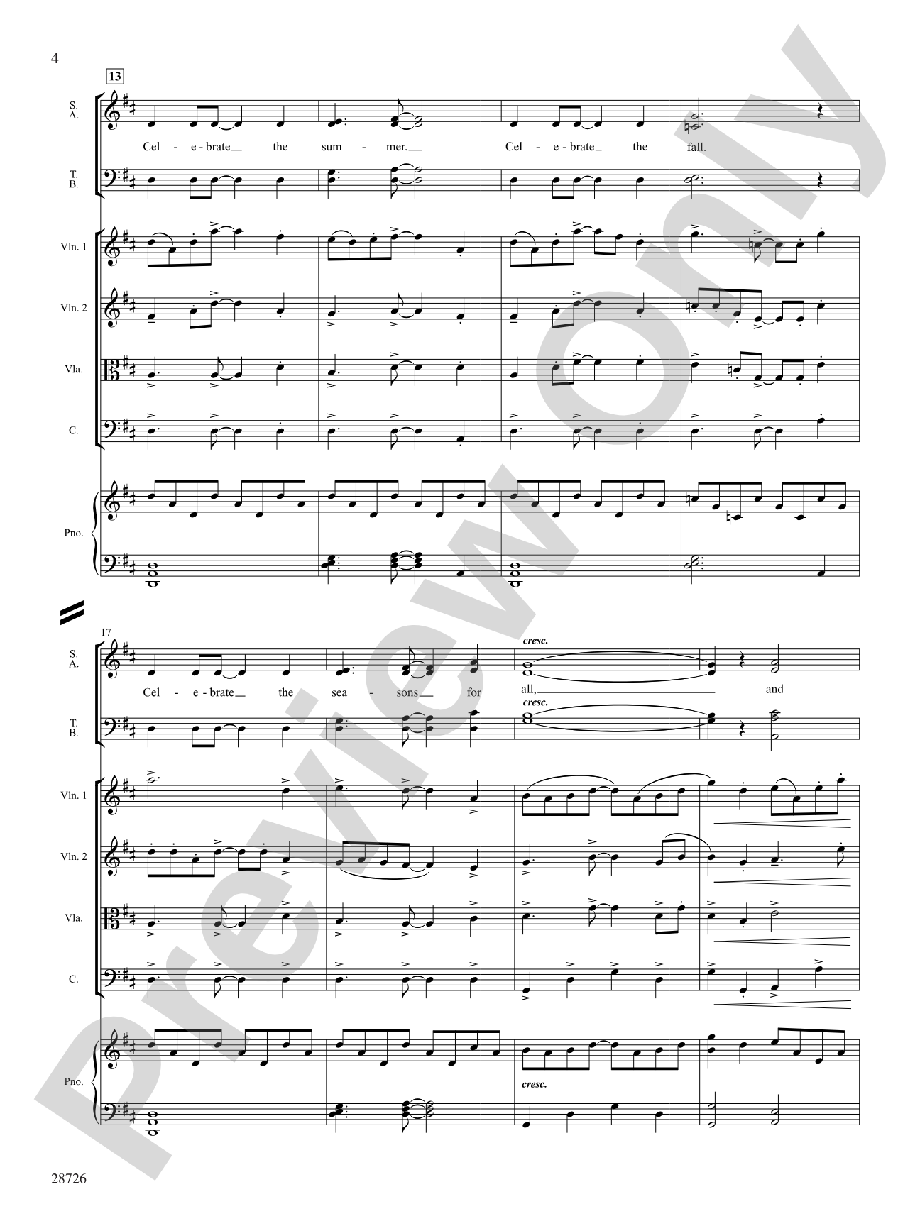 Seasons (A Choral Song Cycle): Choral SoundPax