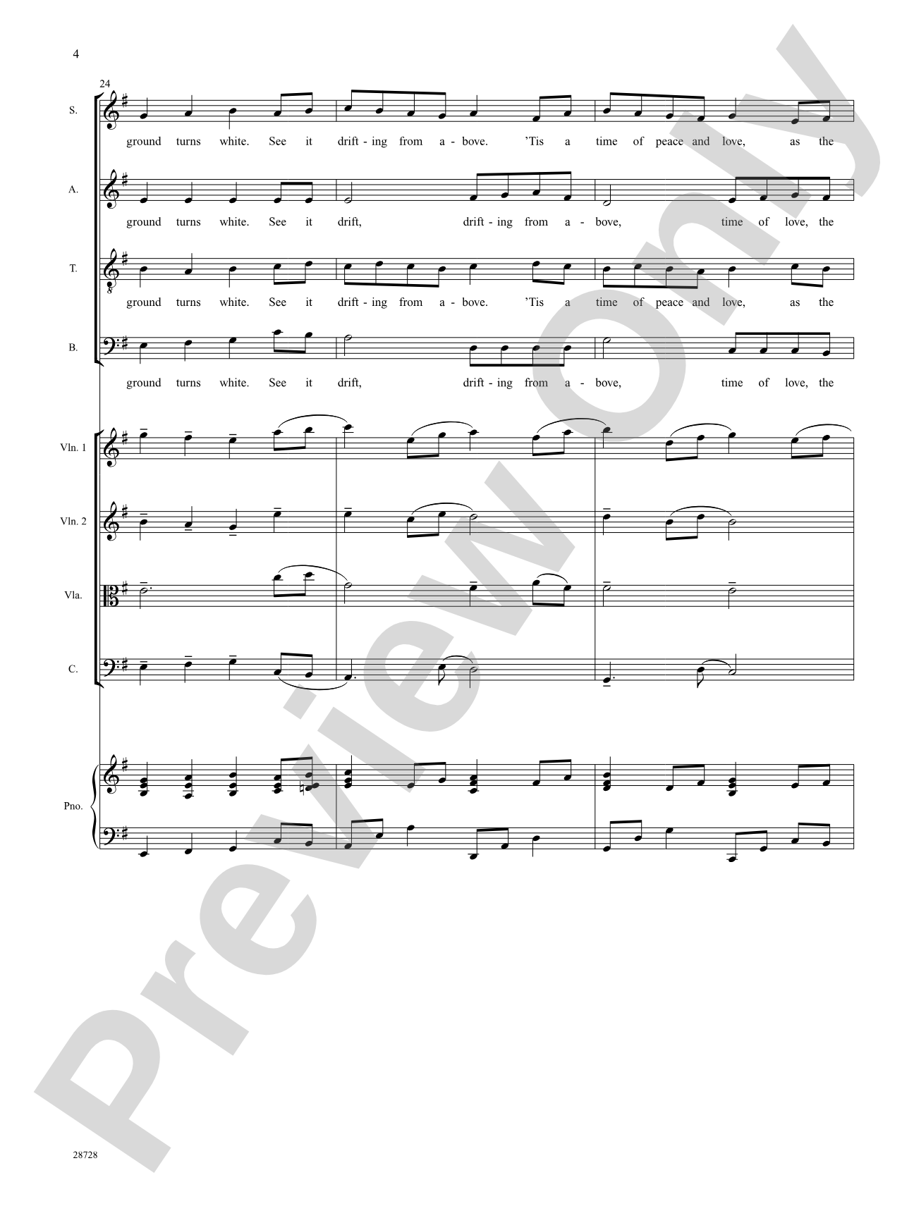 The Snow Begins to Fall: Choral SoundPax