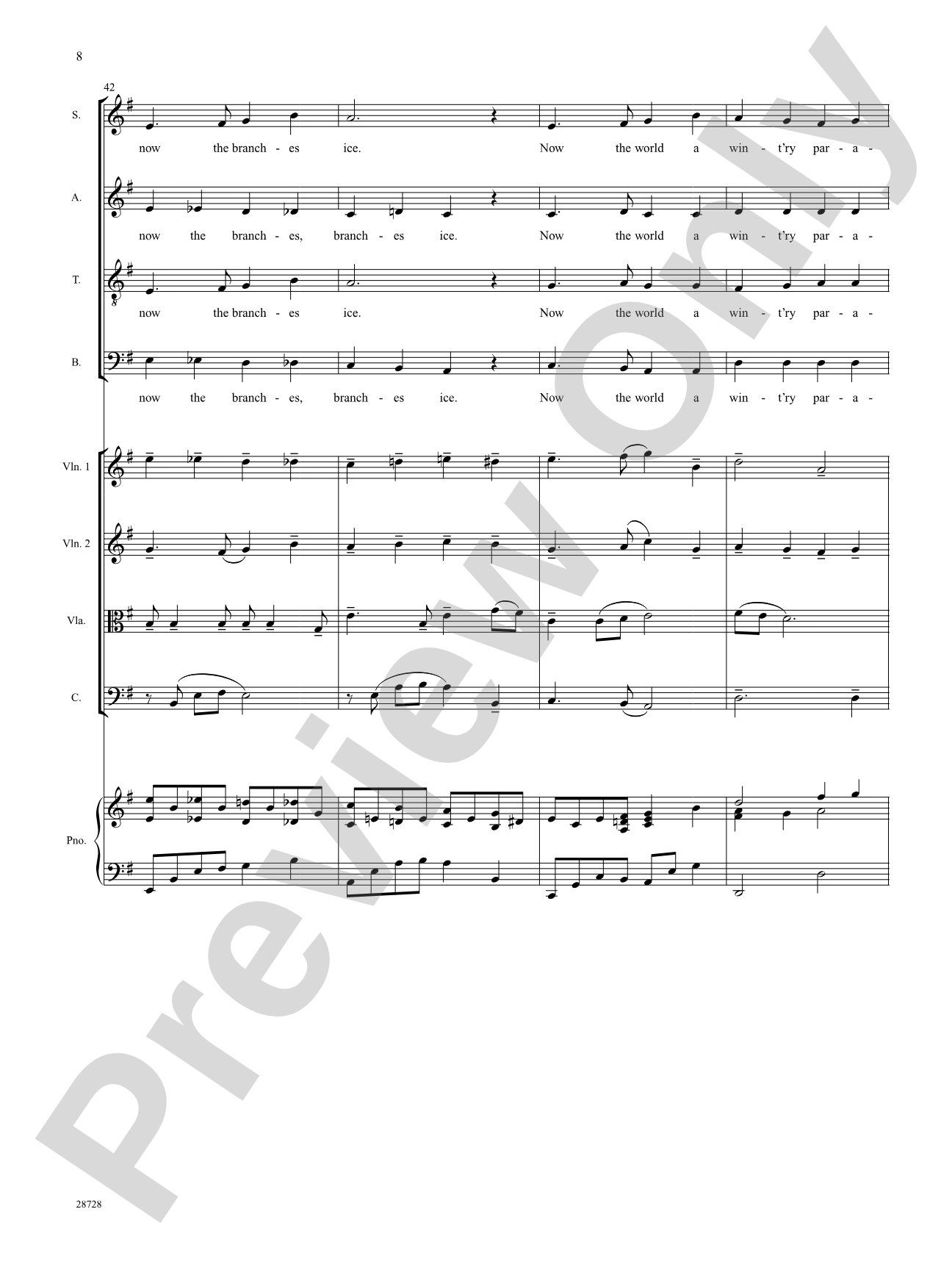 The Snow Begins to Fall: Choral SoundPax