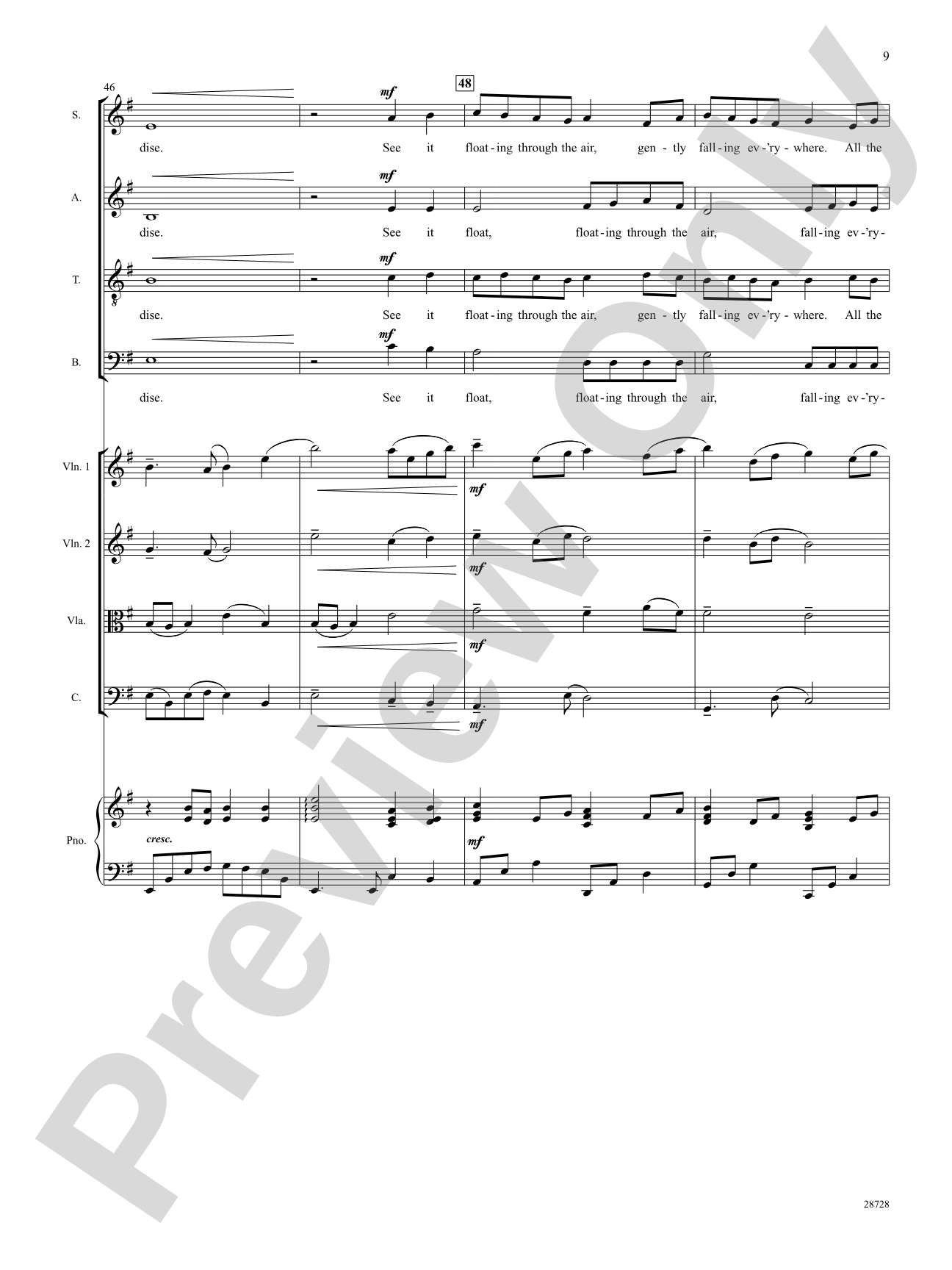 The Snow Begins to Fall: Choral SoundPax