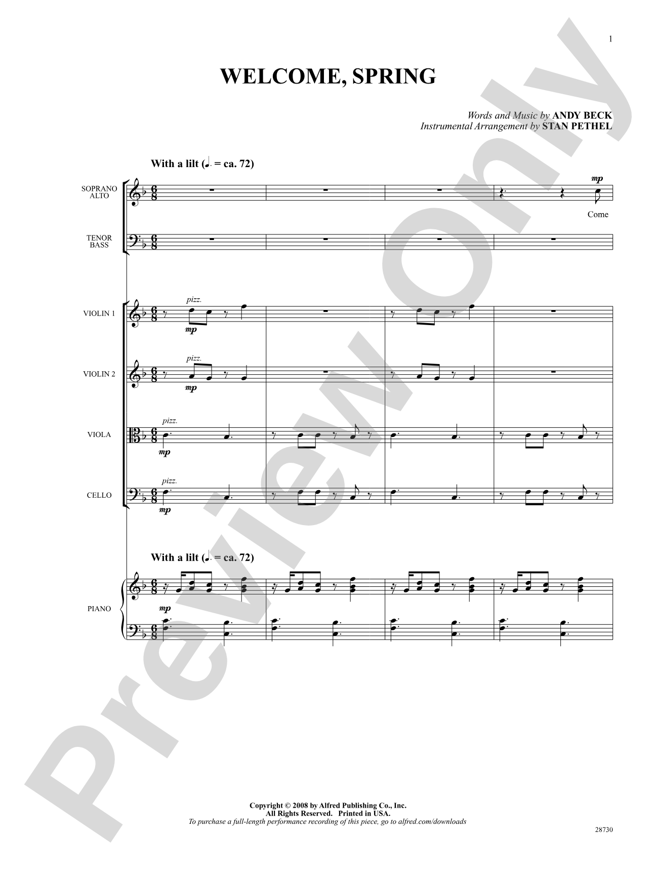 Welcome, Spring: Choral SoundPax