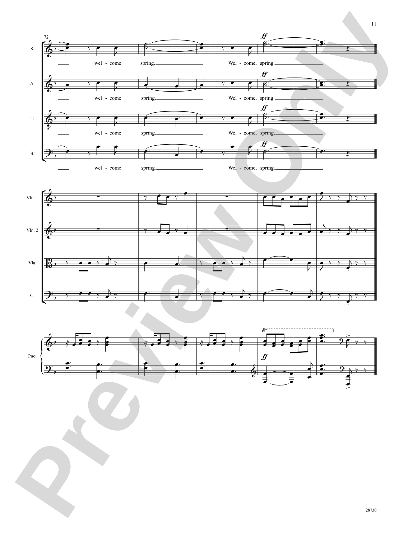 Welcome, Spring: Choral SoundPax