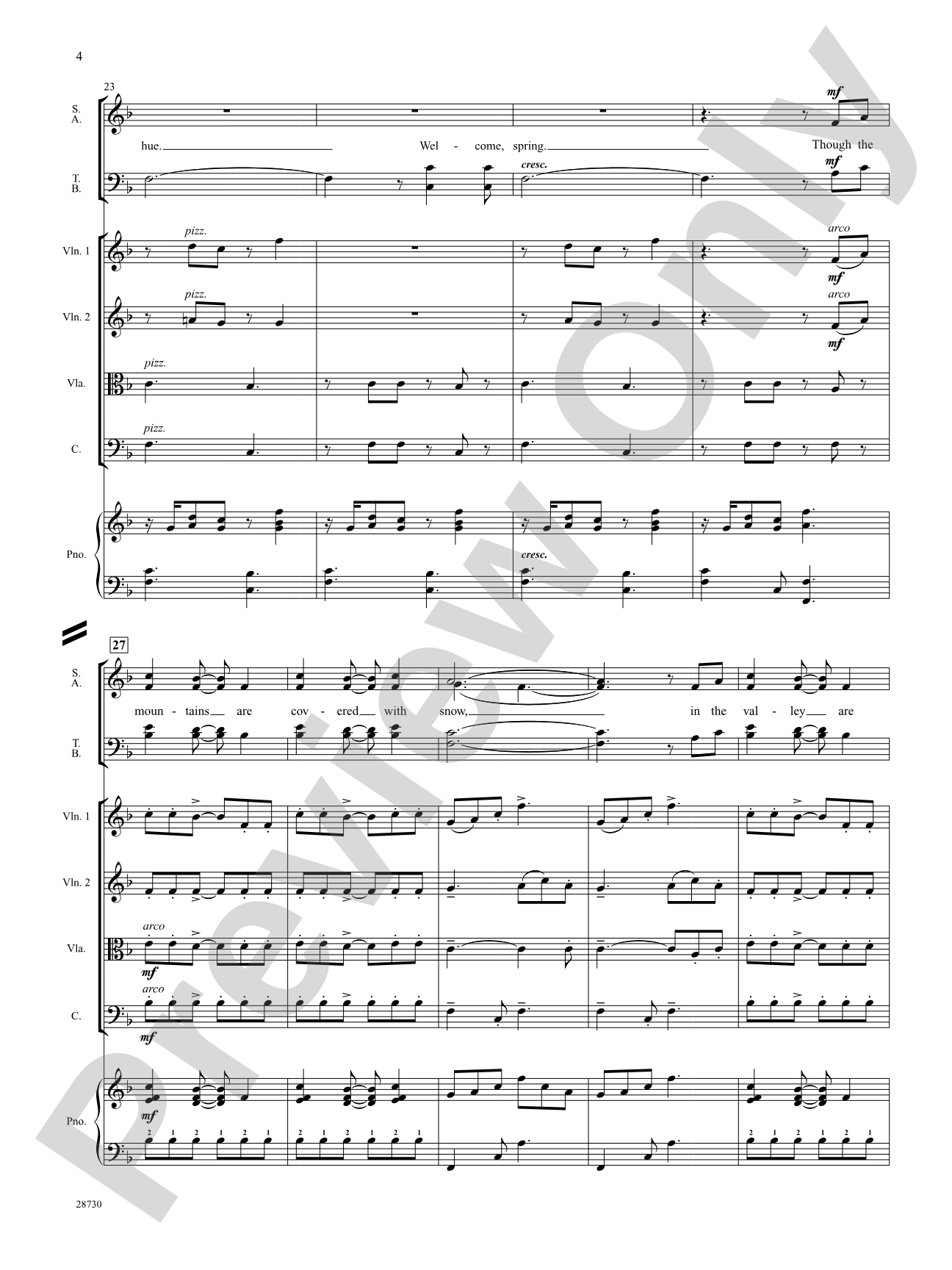 Welcome, Spring: Choral SoundPax