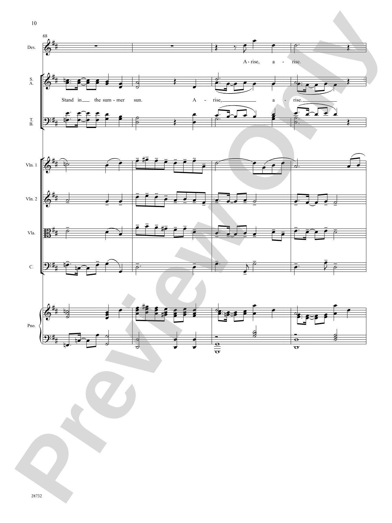 Arise (Summer Has Now Begun): Choral SoundPax