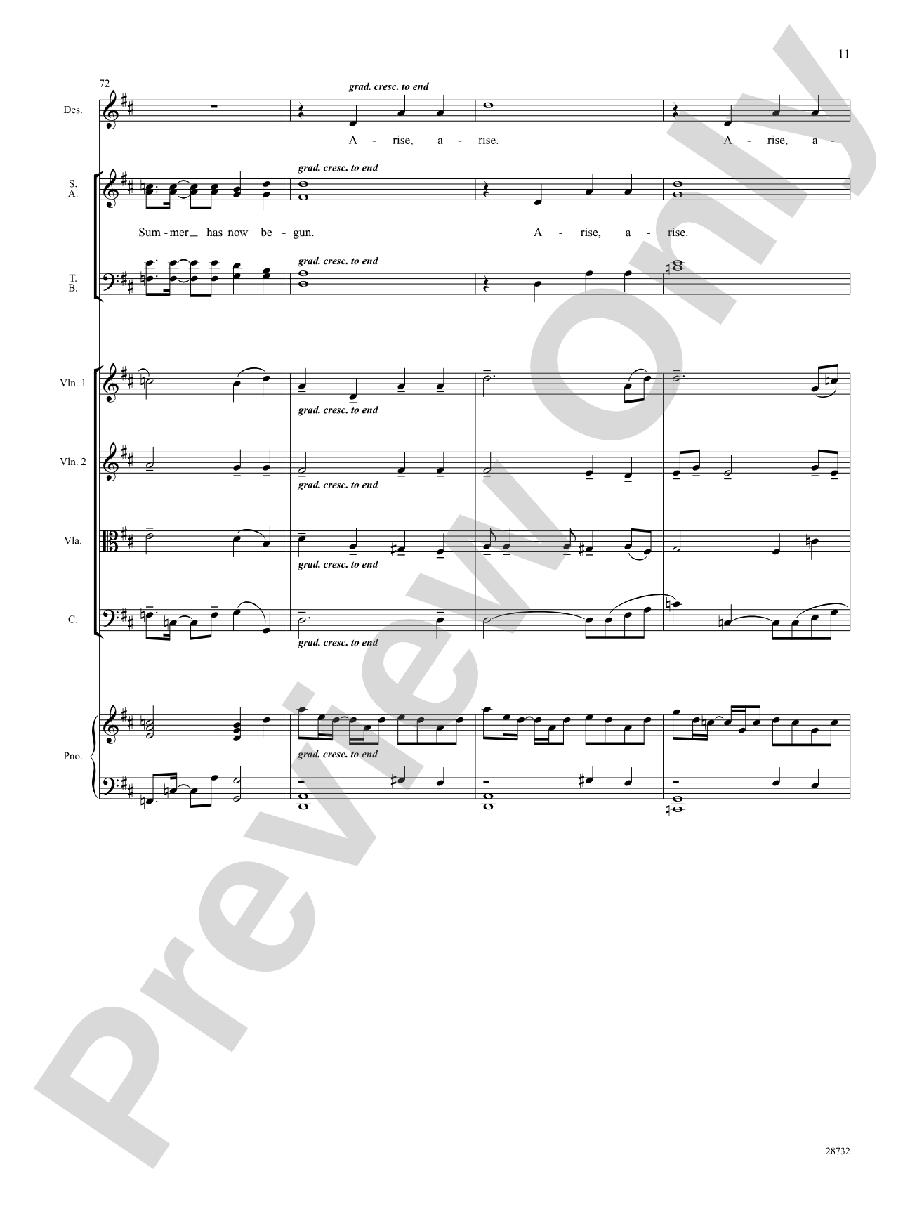 Arise (Summer Has Now Begun): Choral SoundPax