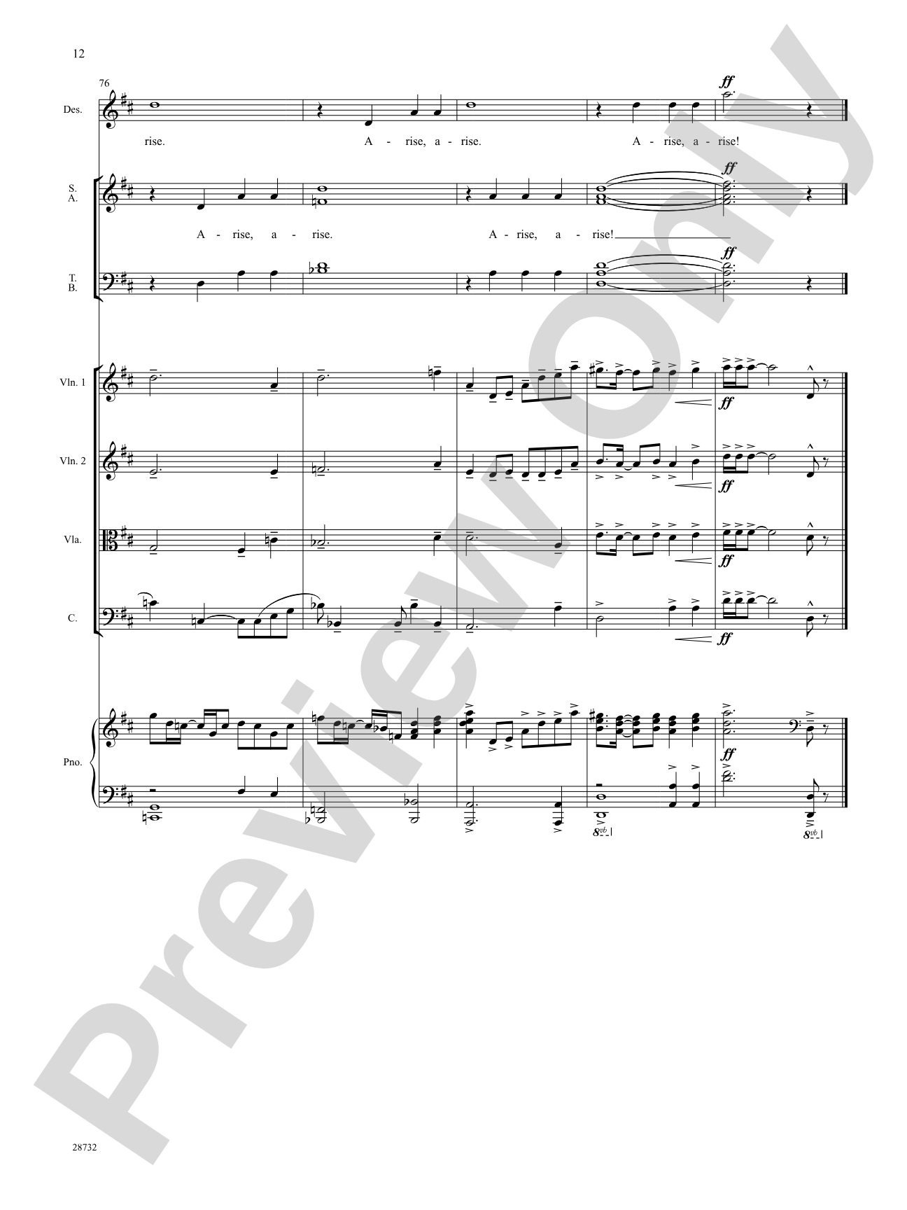 Arise (Summer Has Now Begun): Choral SoundPax