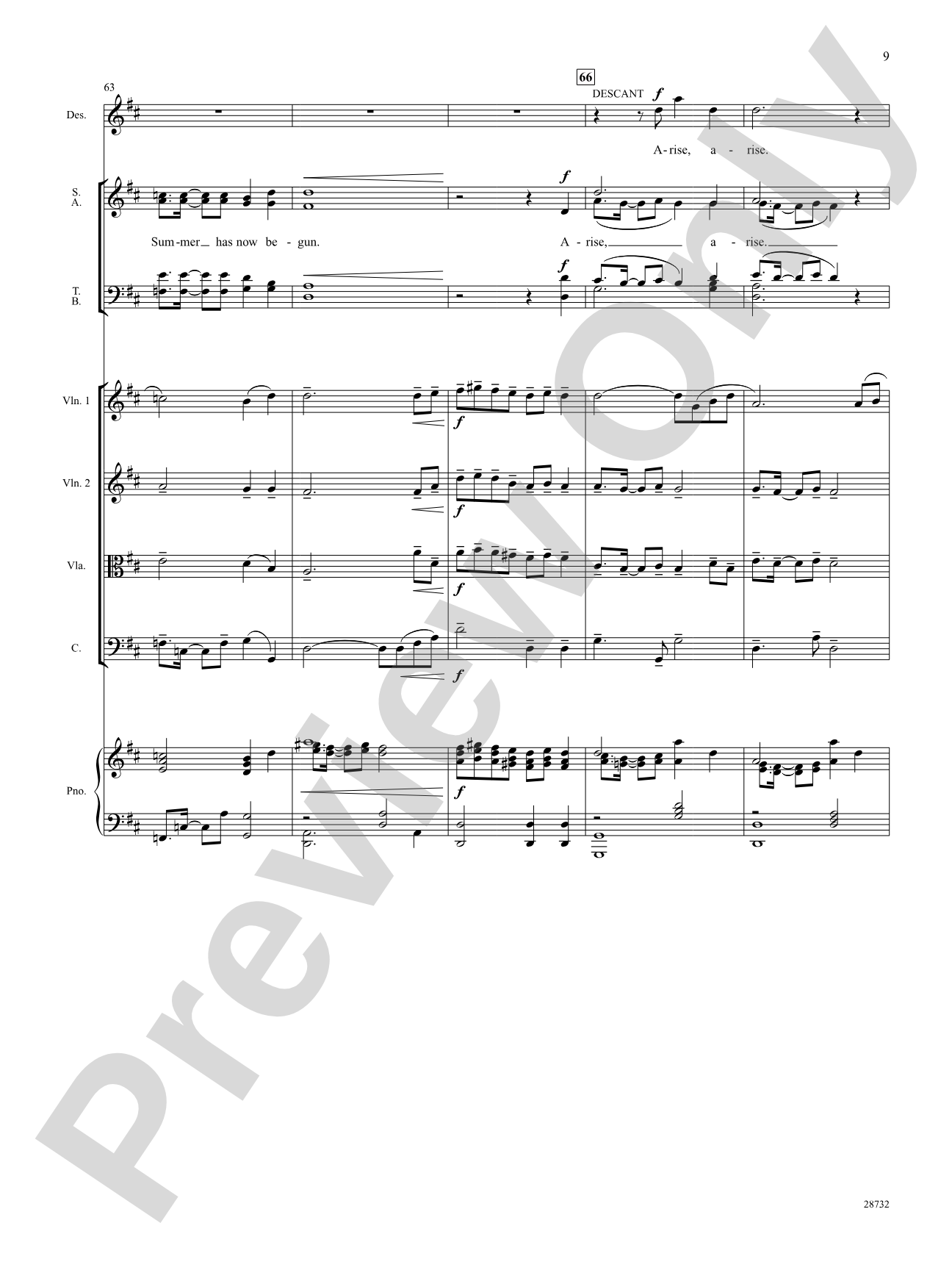 Arise (Summer Has Now Begun): Choral SoundPax