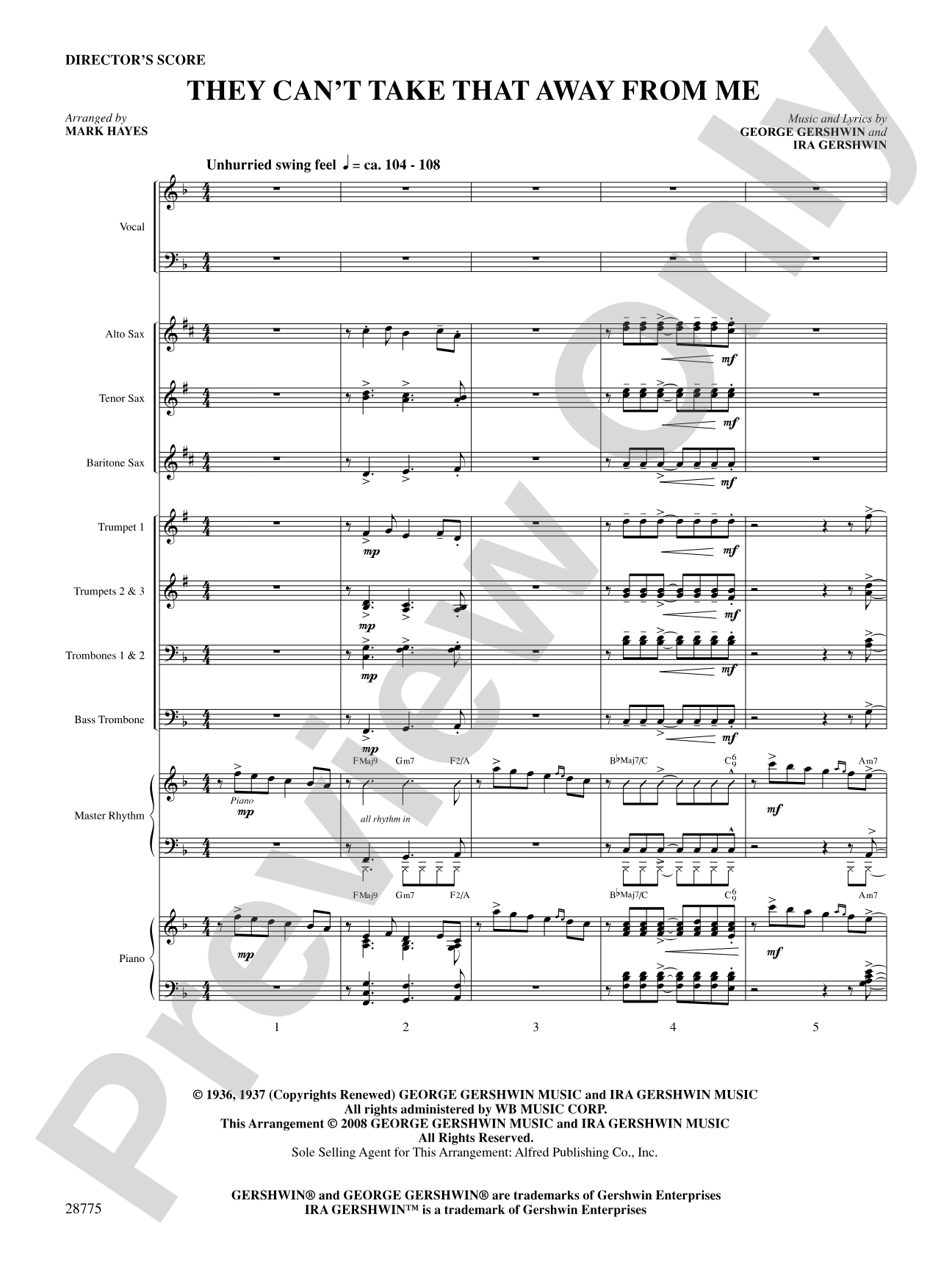 They Can't Take That Away from Me: Choral SoundPax