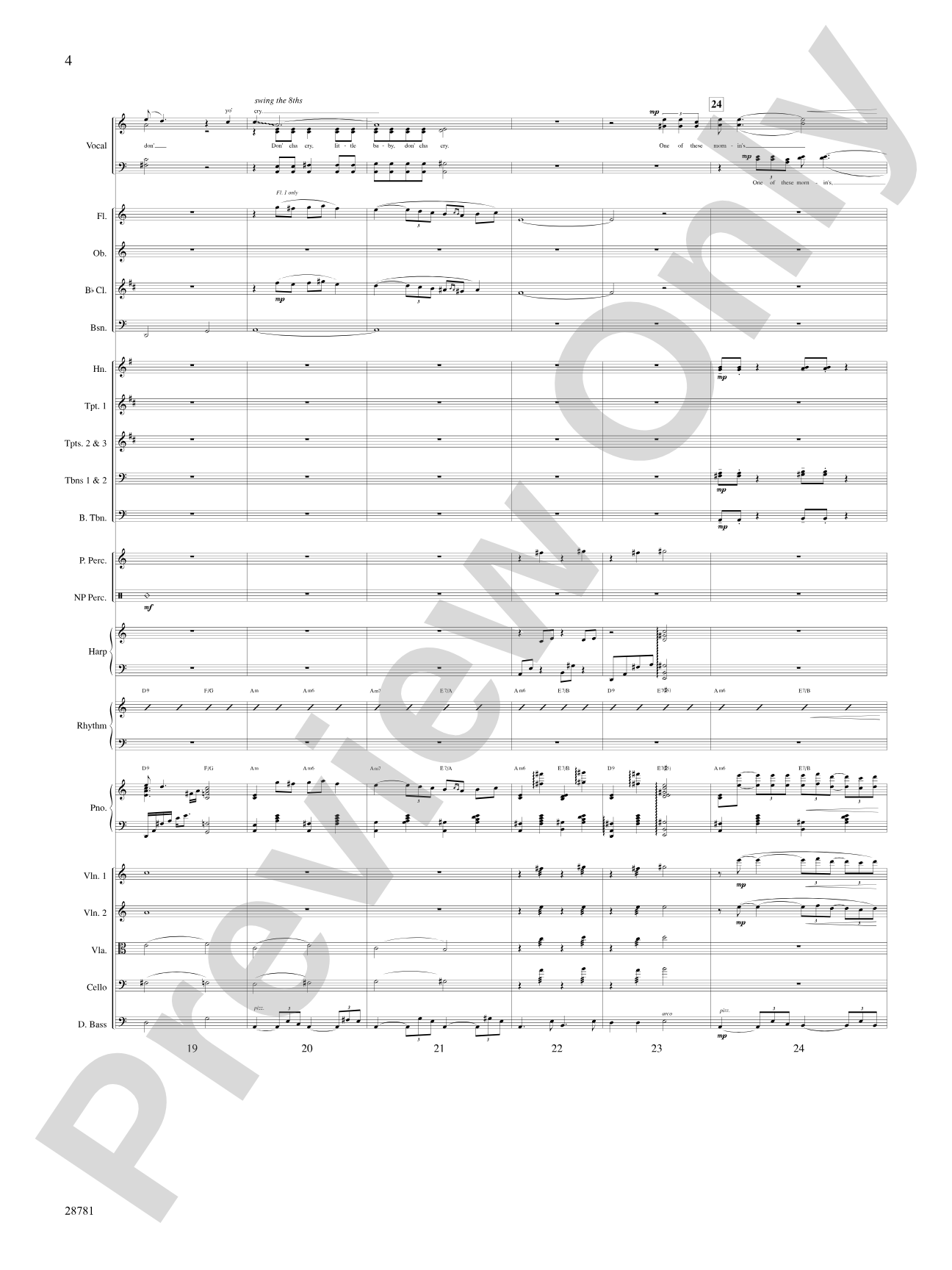 Summertime (from the musical Porgy and Bess): Score: Choral SoundPax