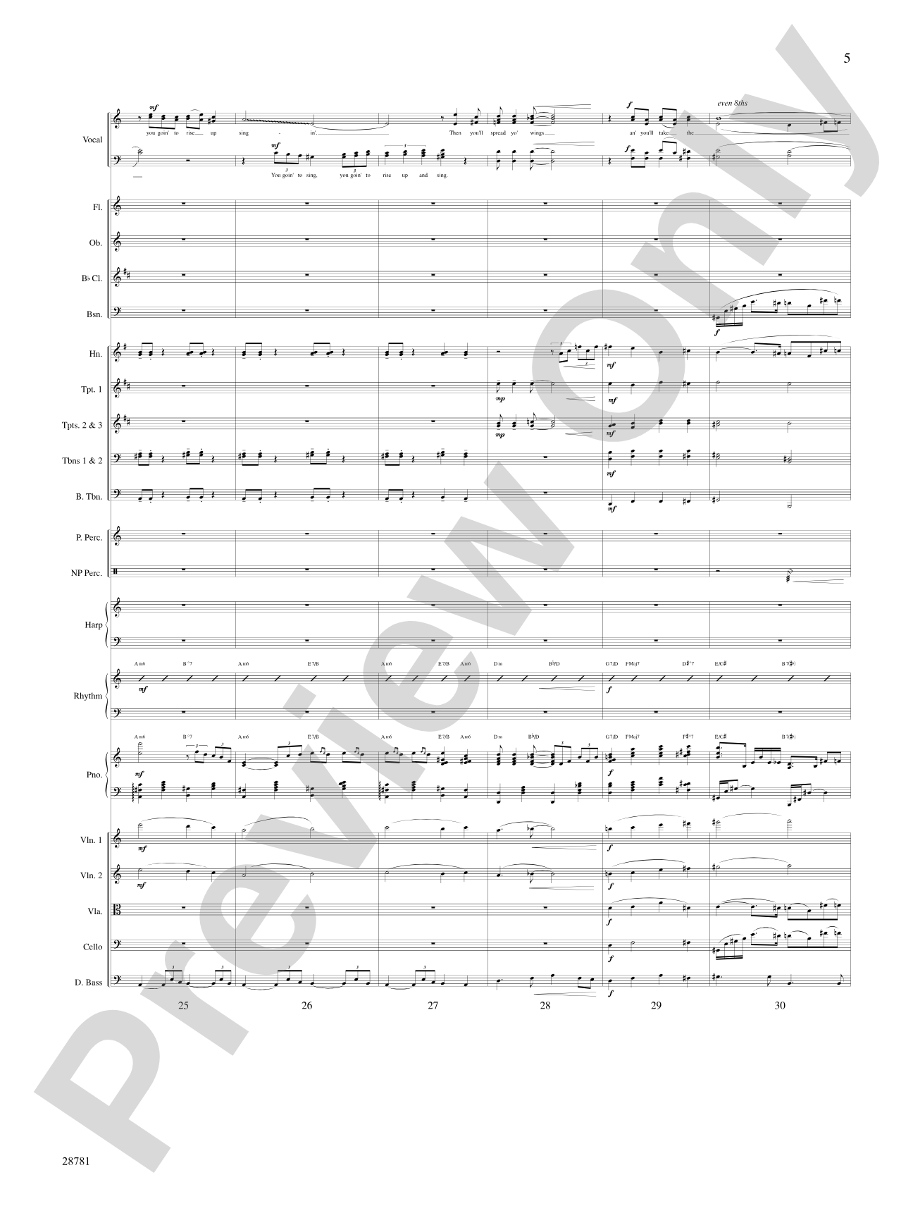 Summertime (from the musical Porgy and Bess): Score: Choral SoundPax