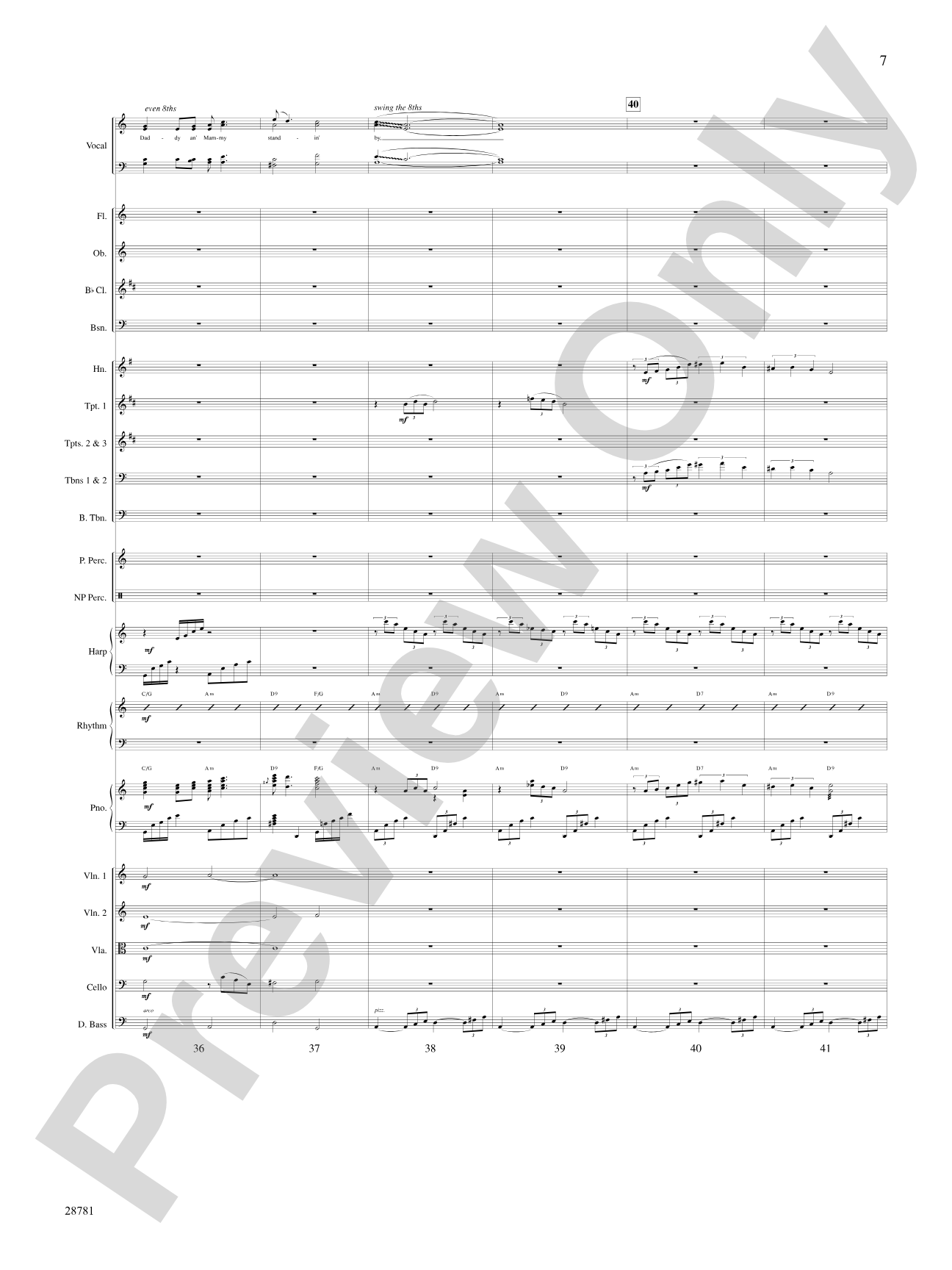 Summertime (from the musical Porgy and Bess): Score: Choral SoundPax