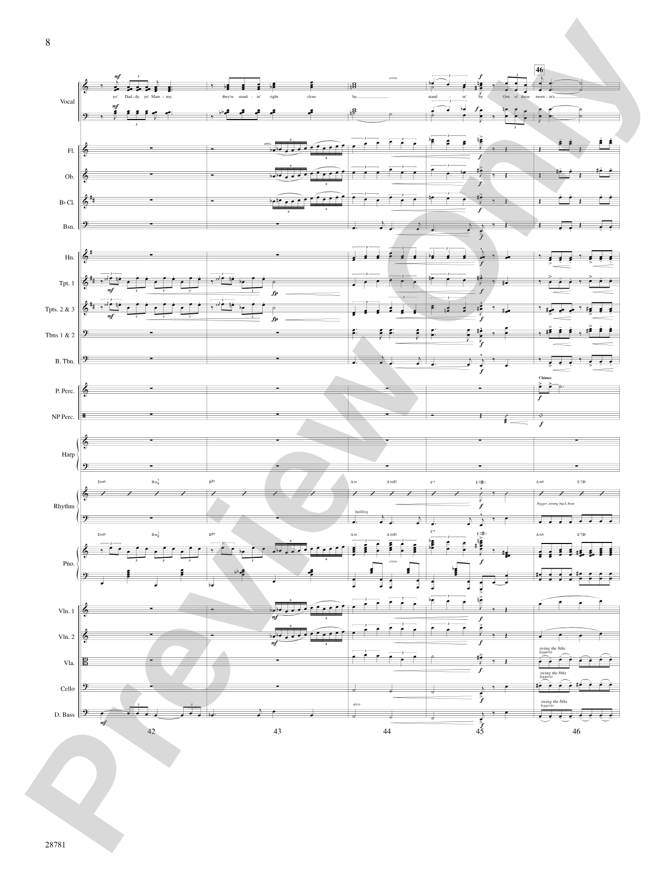 Summertime (from the musical Porgy and Bess): Score: Choral SoundPax