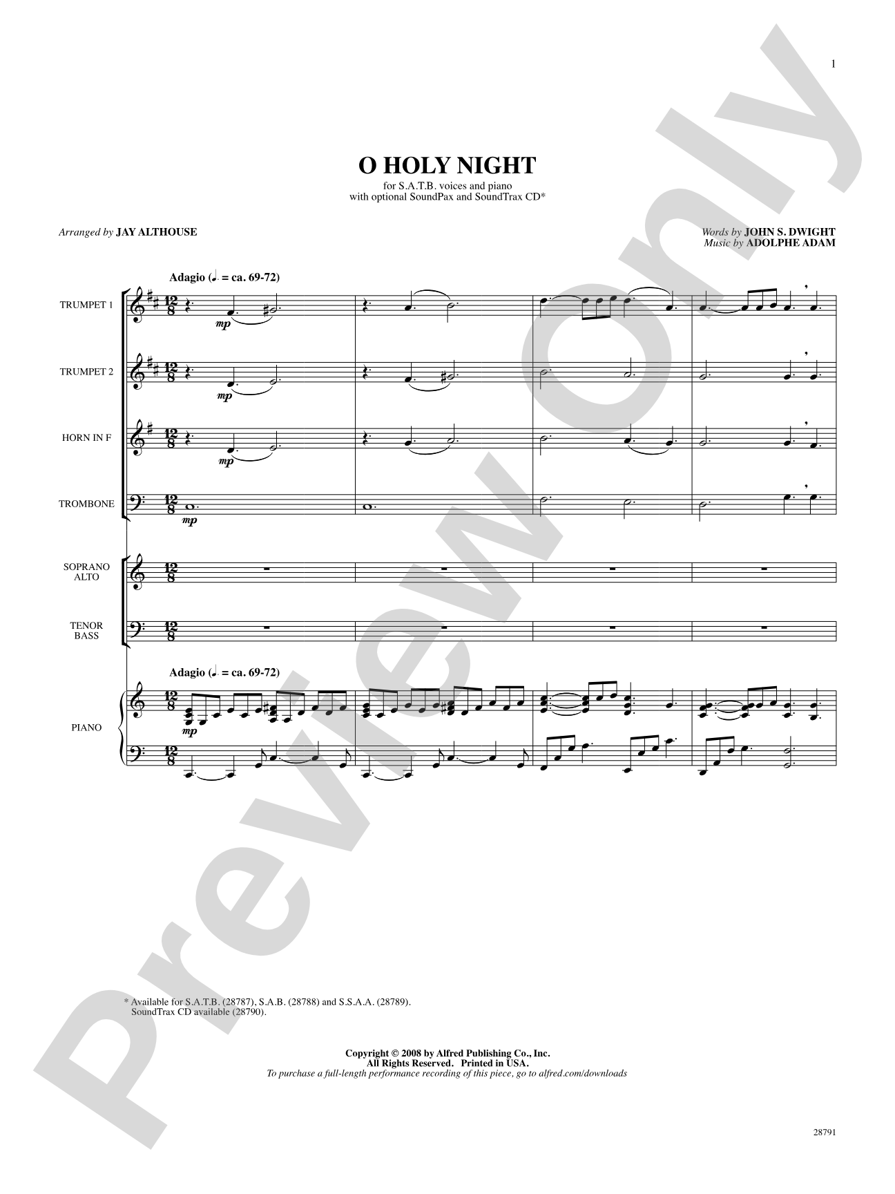 O Holy Night: Choral SoundPax