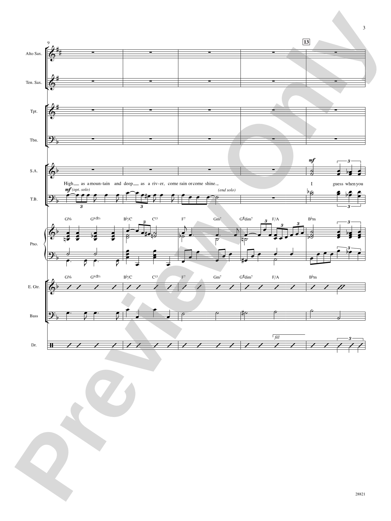 Come Rain or Come Shine: Choral SoundPax