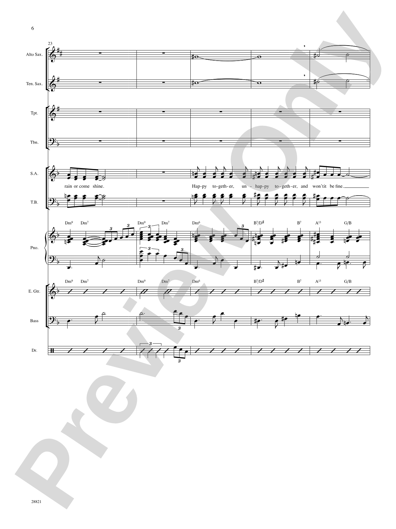 Come Rain or Come Shine: Choral SoundPax