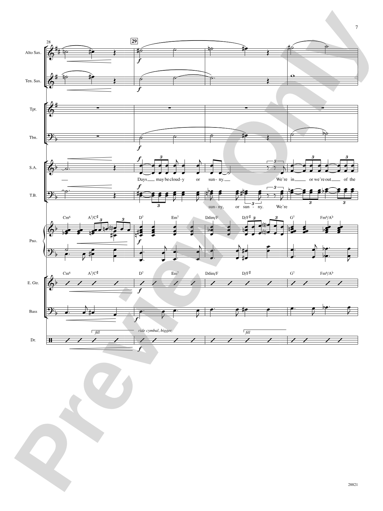 Come Rain or Come Shine: Choral SoundPax