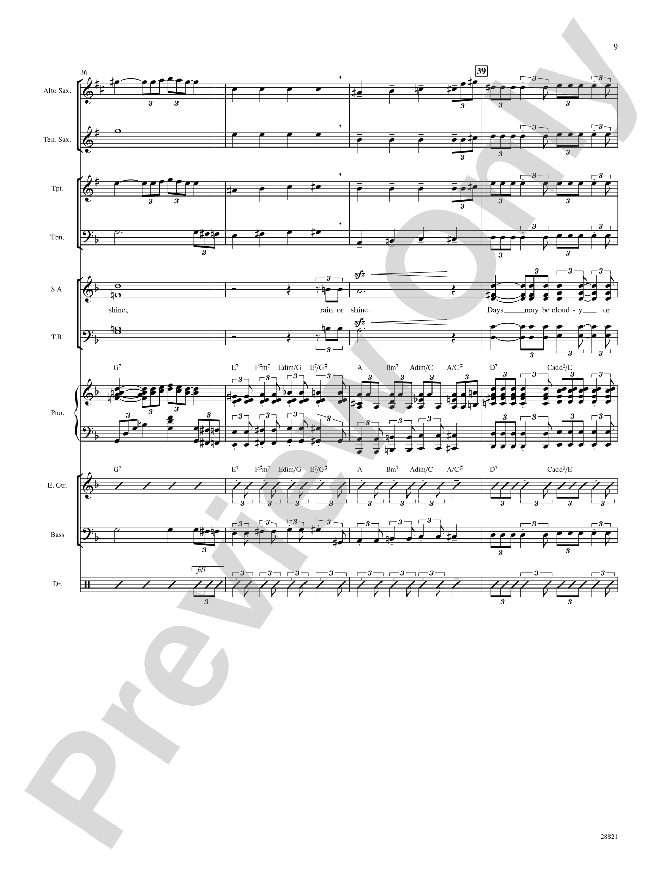 Come Rain or Come Shine: Choral SoundPax
