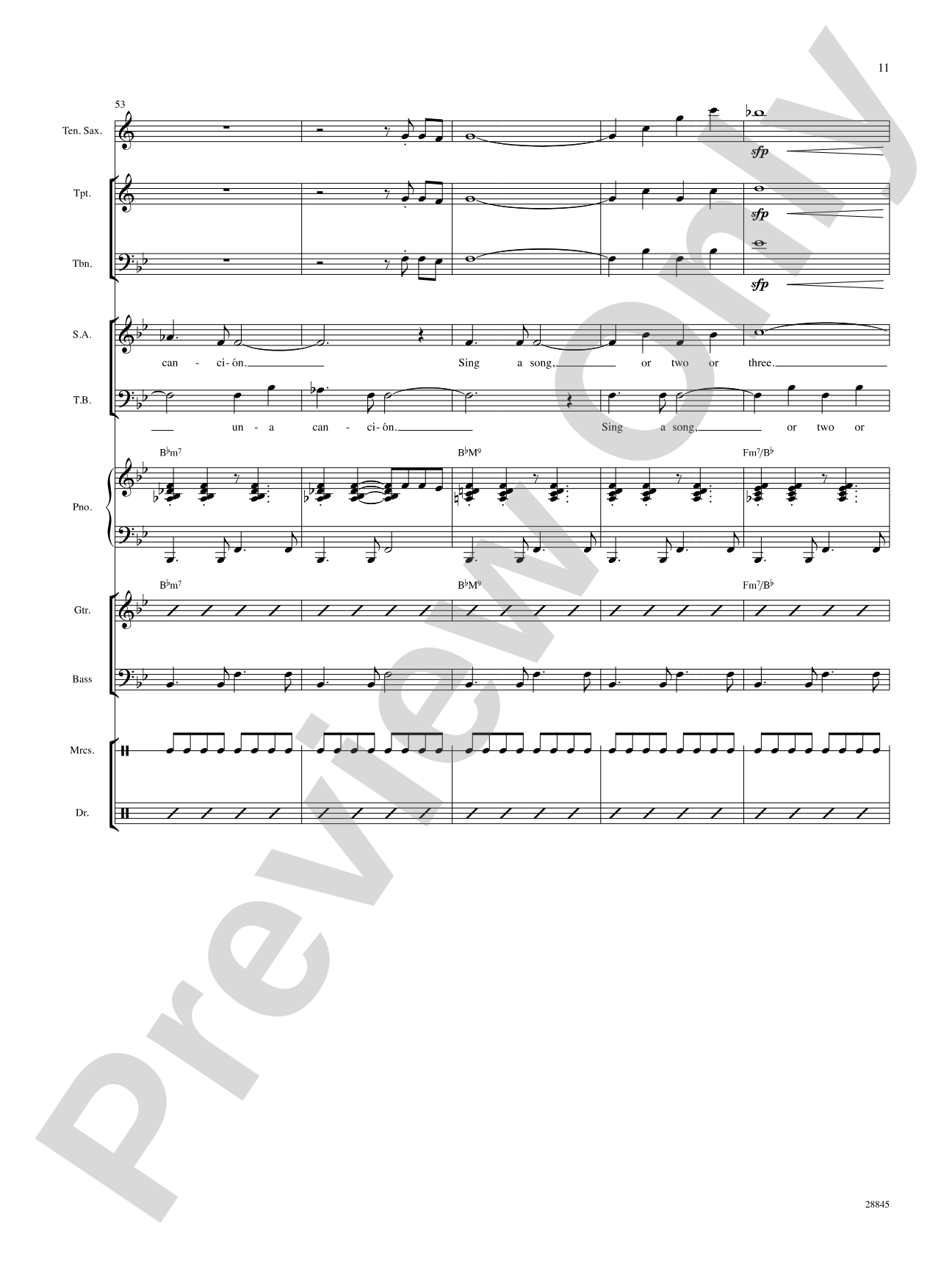 Cante una Cancion (Sing a Song): Choral SoundPax