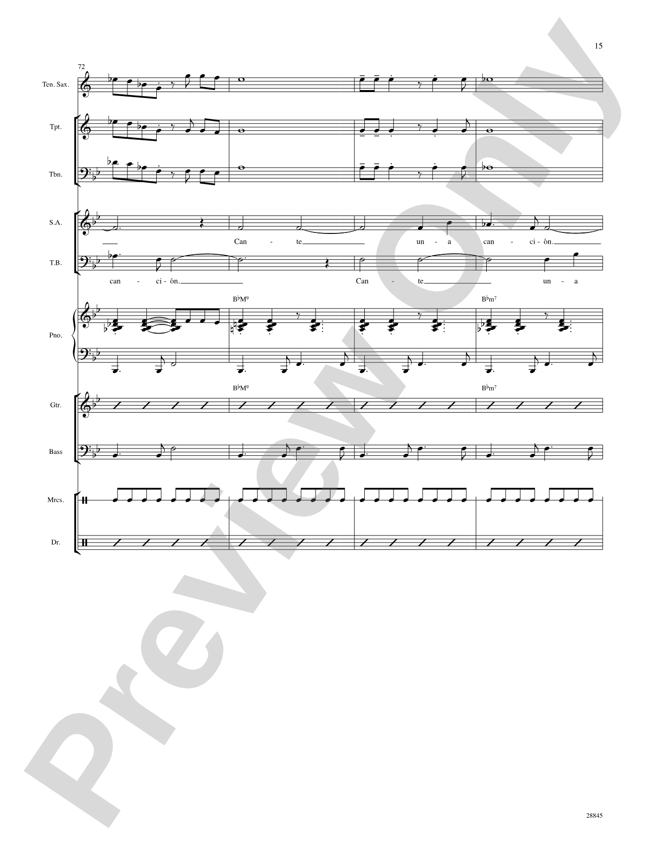 Cante una Cancion (Sing a Song): Choral SoundPax