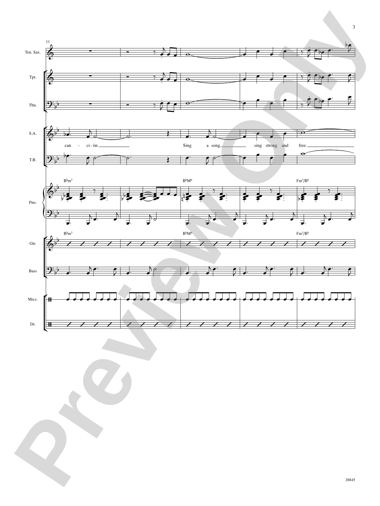 Cante una Cancion (Sing a Song): Choral SoundPax