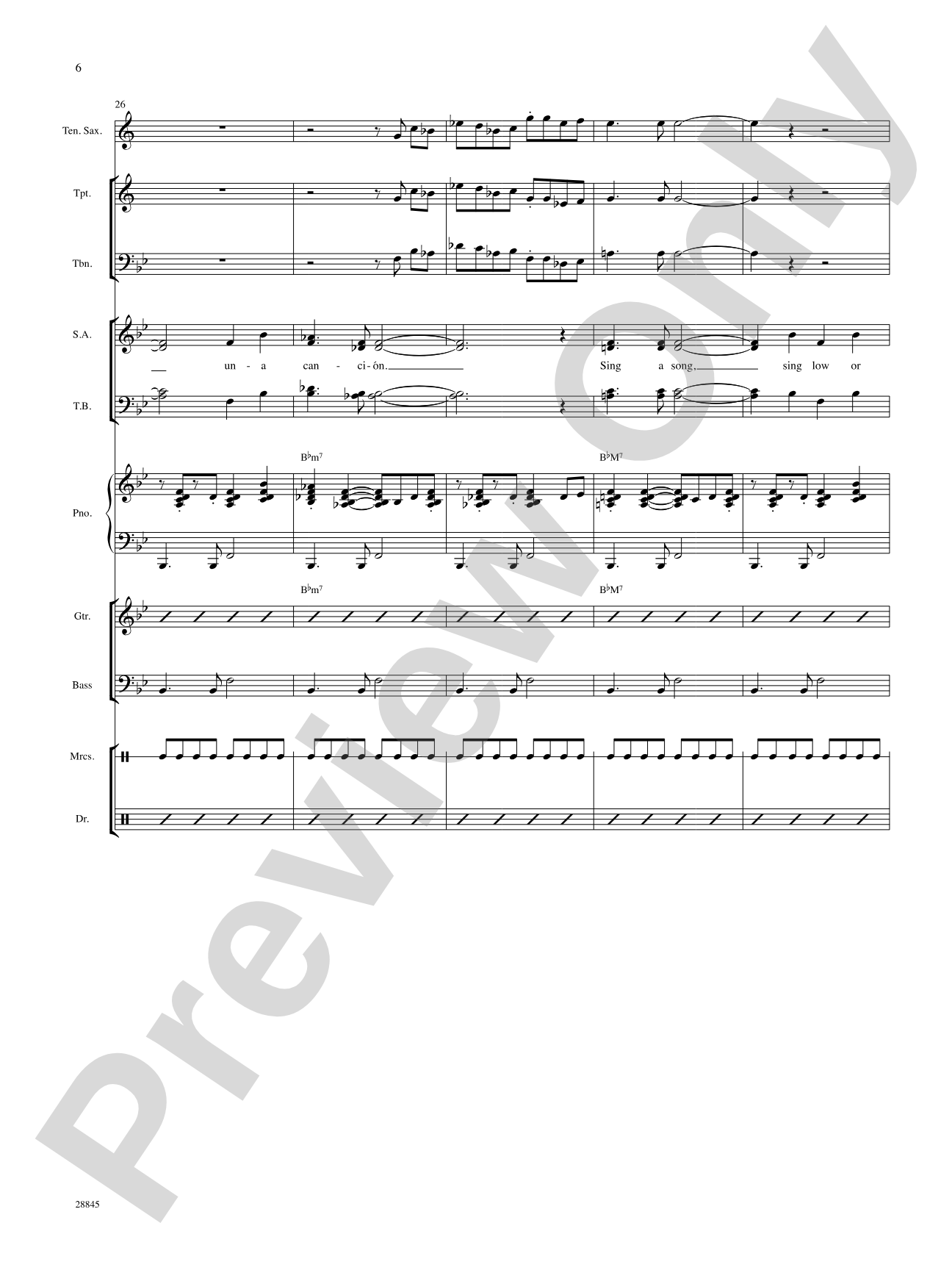 Cante una Cancion (Sing a Song): Choral SoundPax