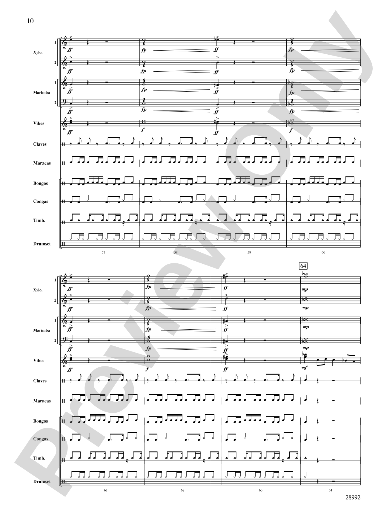 Adelieland (from Happy Feet): Percussion Ensemble Conductor Score & Parts