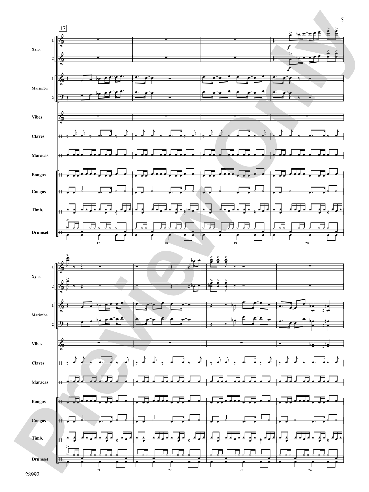 Adelieland (from Happy Feet): Percussion Ensemble Conductor Score & Parts