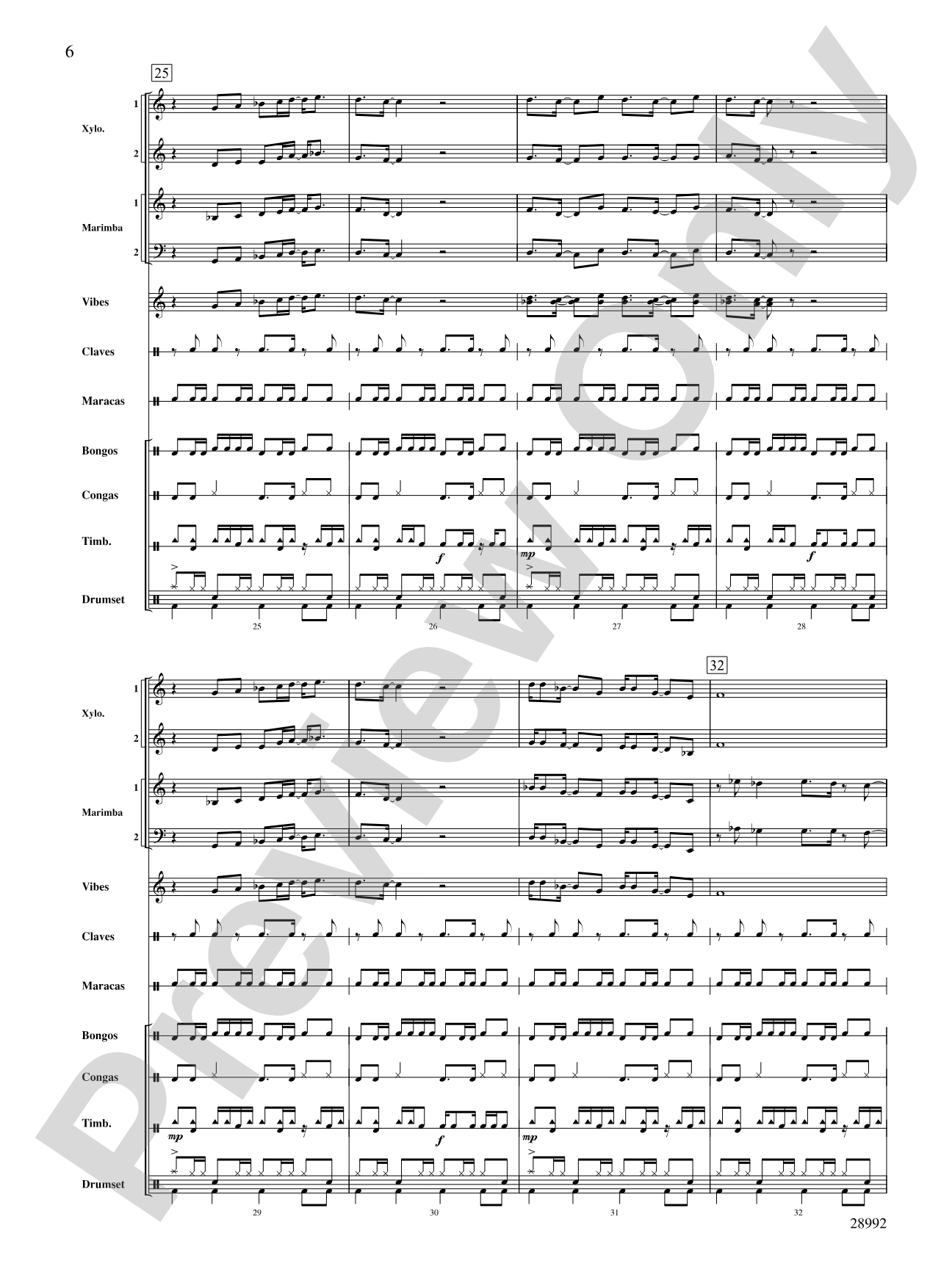 Adelieland (from Happy Feet): Percussion Ensemble Conductor Score & Parts