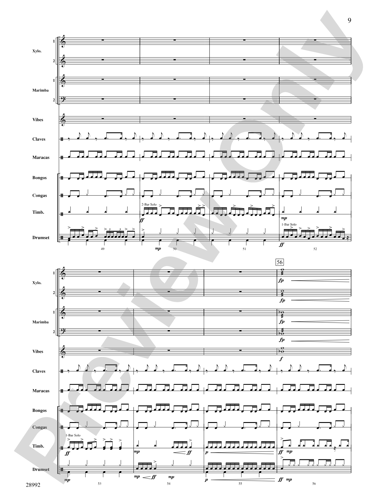 Adelieland (from Happy Feet): Percussion Ensemble Conductor Score & Parts