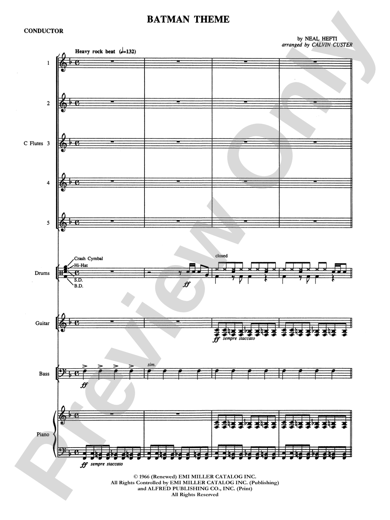 Batman Theme (from the Original TV Series): Flute Choir