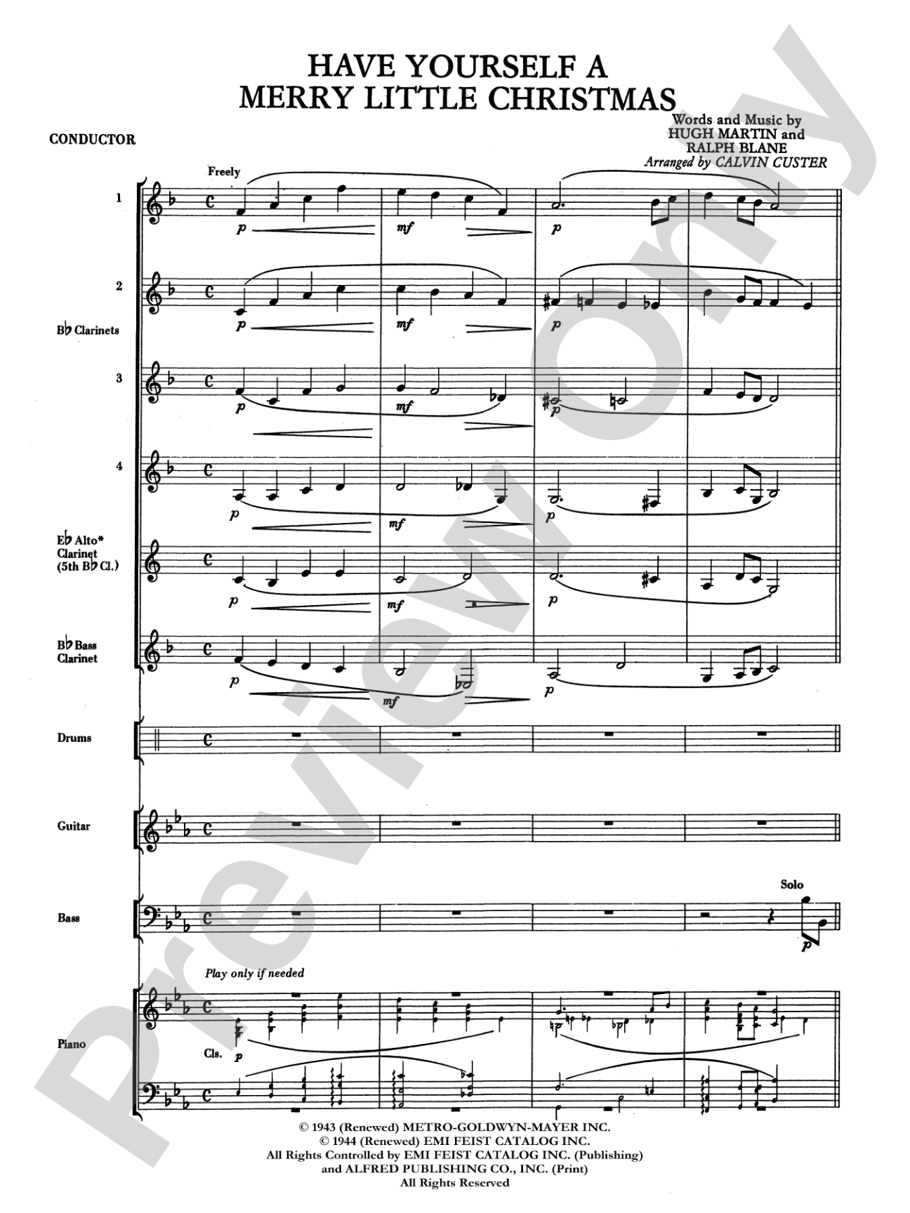 Have Yourself a Merry Little Christmas: Clarinet Choir