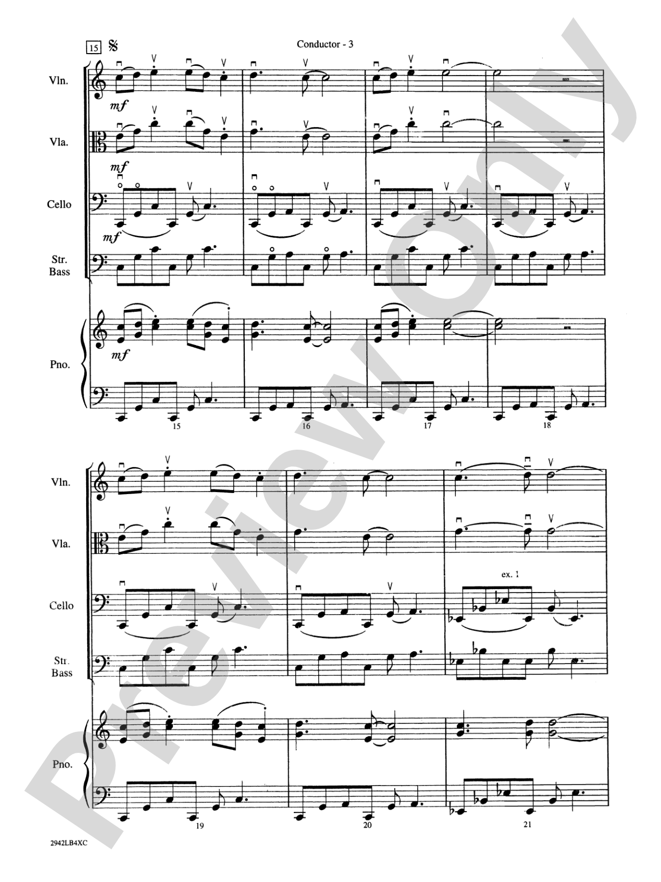 Linus and Lucy: String Orchestra Conductor Score & Parts