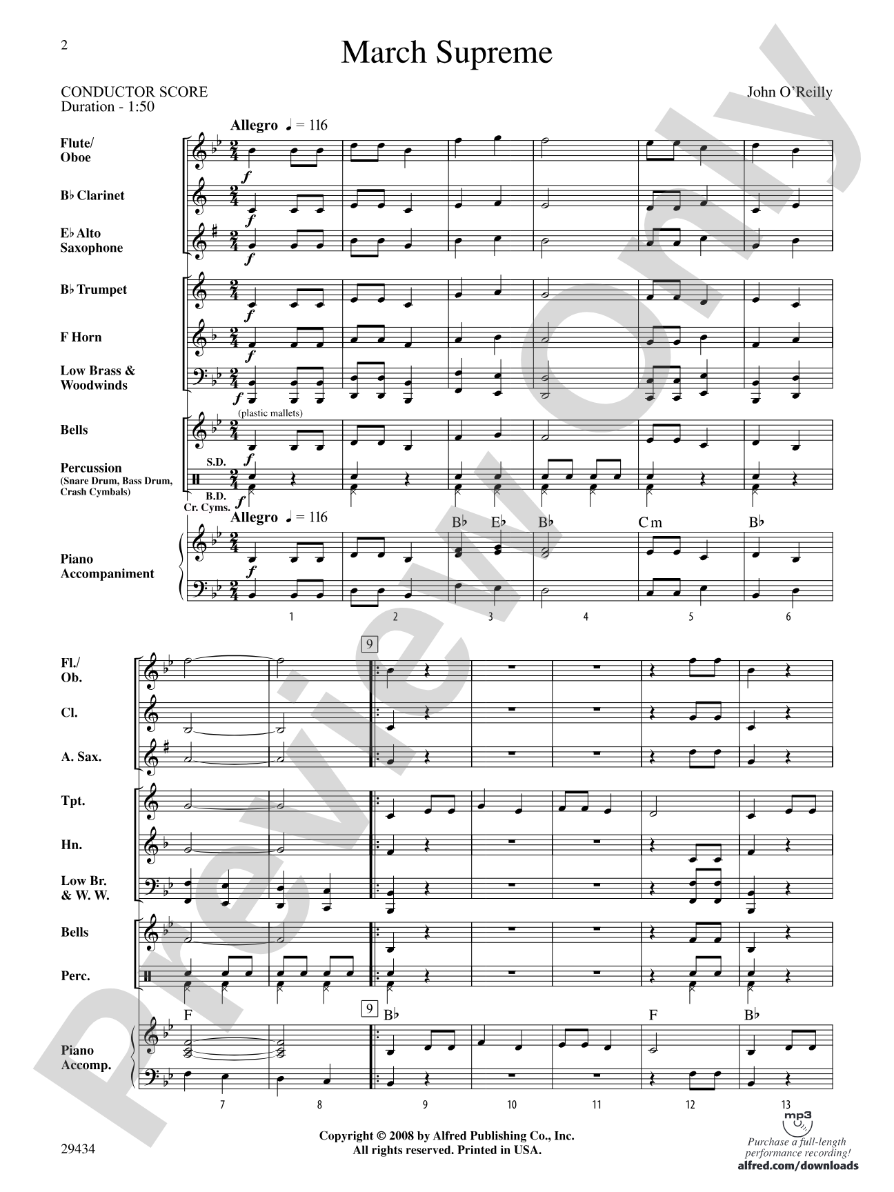 March Supreme: Score