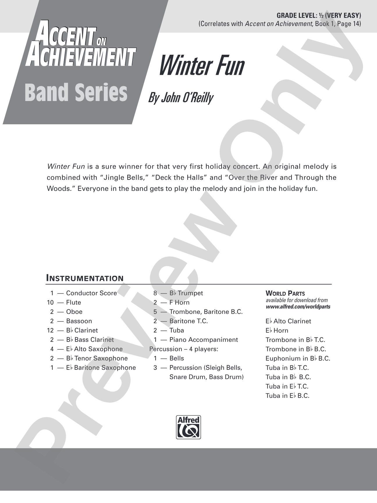 Winter Fun: Concert Band Conductor Score & Parts