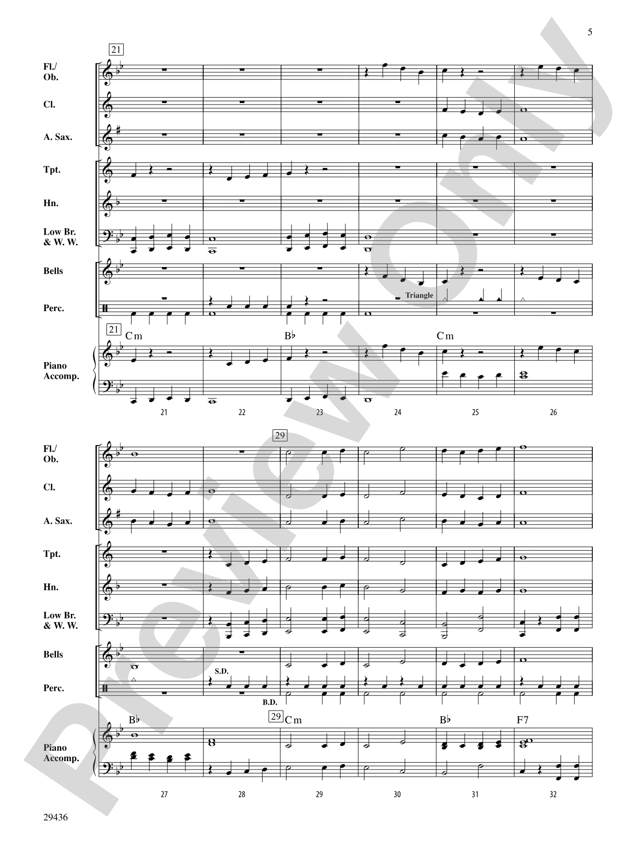 The Magnificent Five: Concert Band Conductor Score & Parts