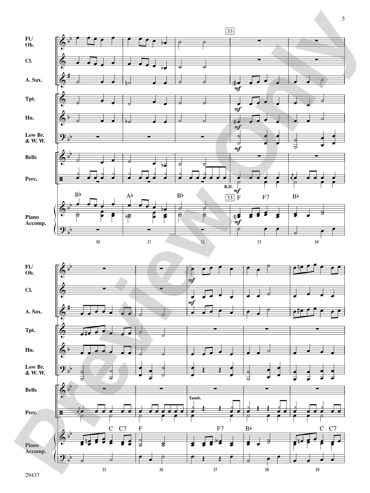 Elizabethan Dance: Concert Band Conductor Score & Parts