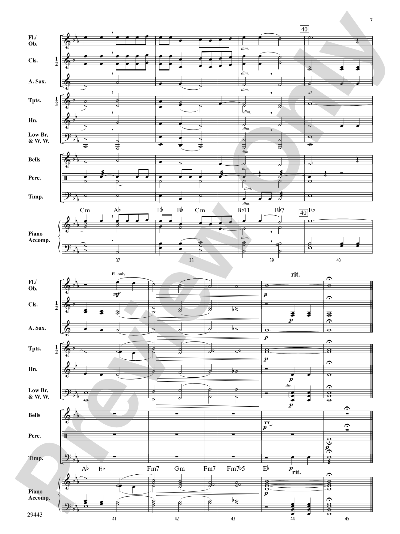 Lo, How a Rose: Concert Band Conductor Score & Parts
