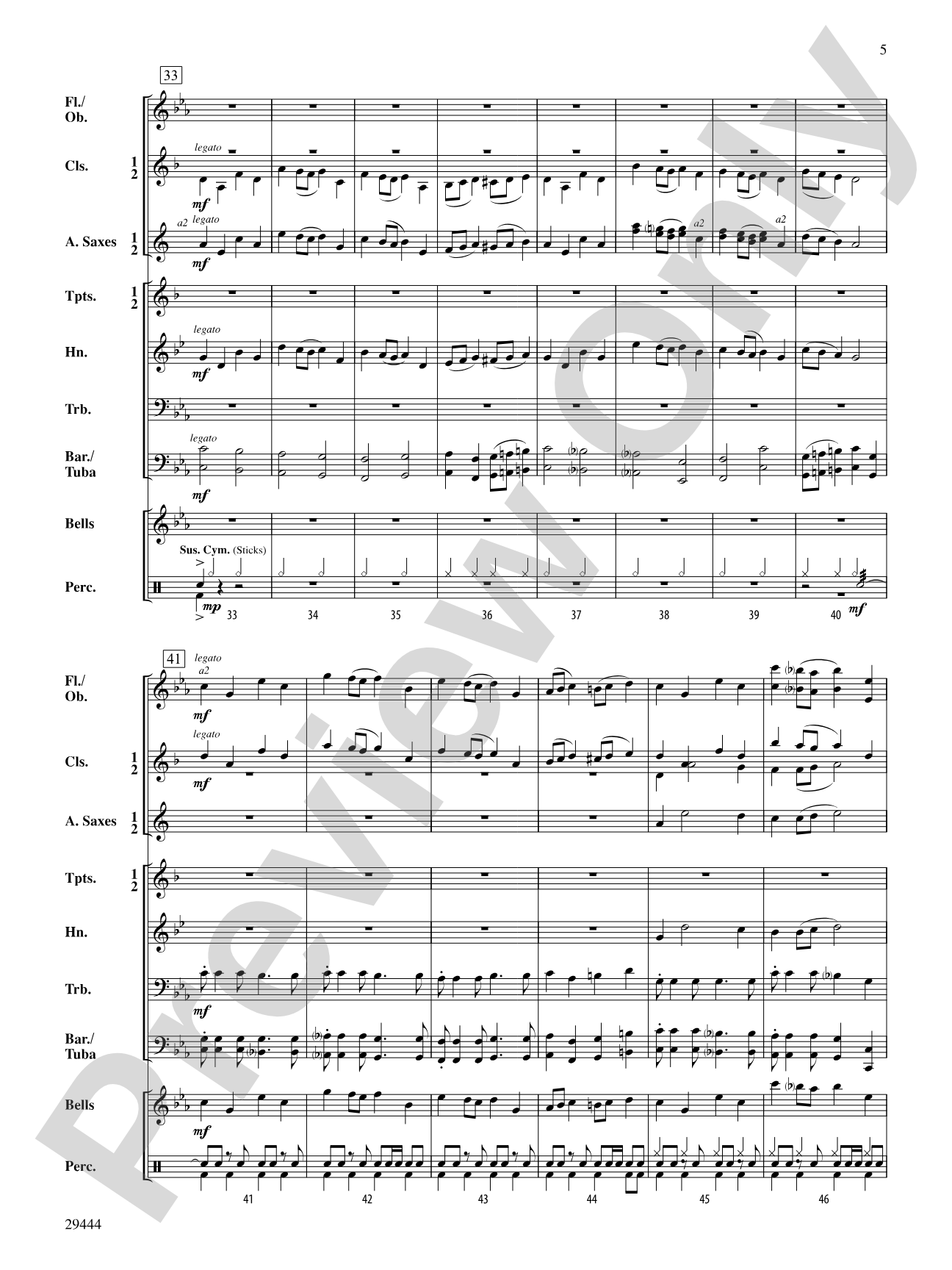 Catalina March: Concert Band Conductor Score & Parts