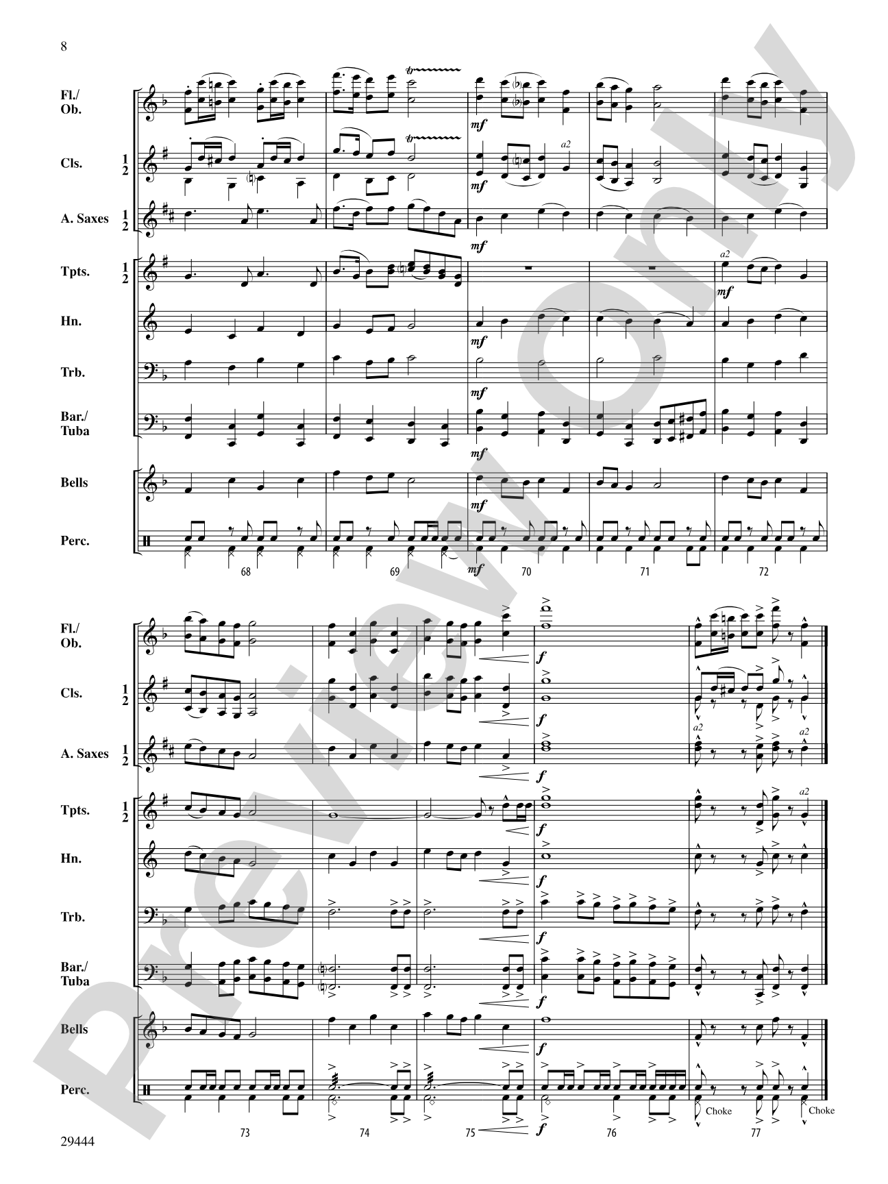 Catalina March: Concert Band Conductor Score & Parts