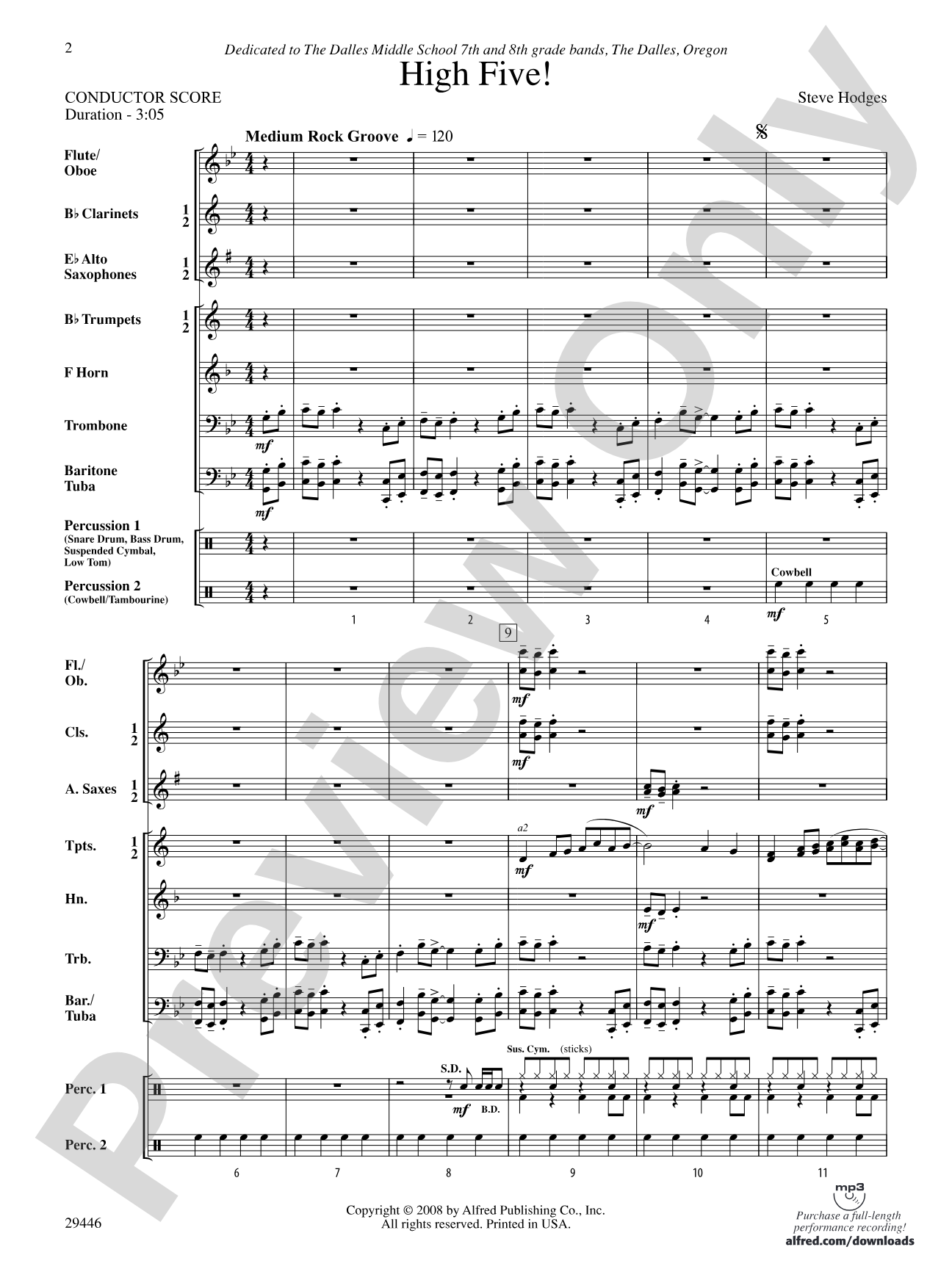 High Five!: Concert Band Conductor Score & Parts