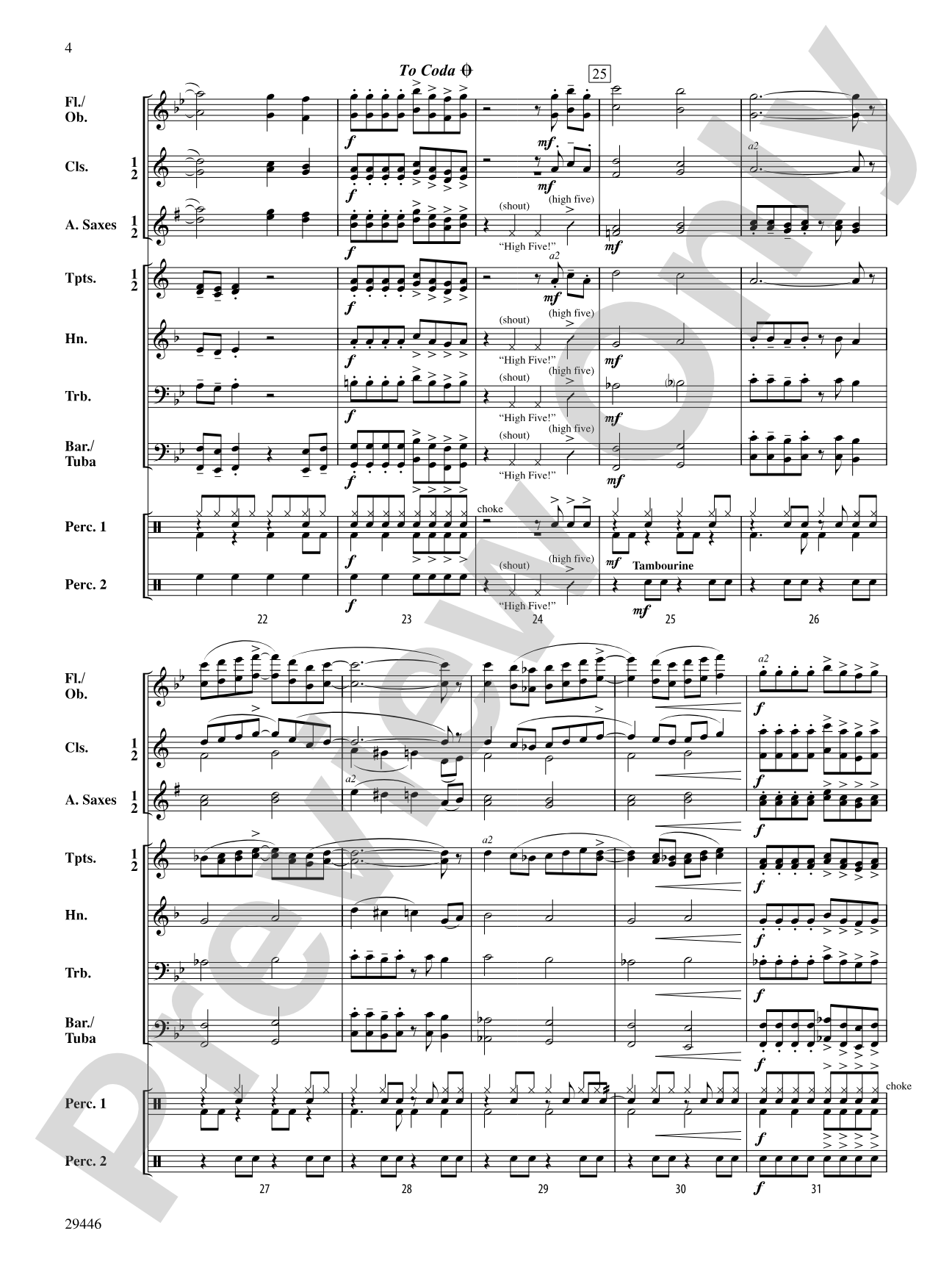 High Five!: Concert Band Conductor Score & Parts