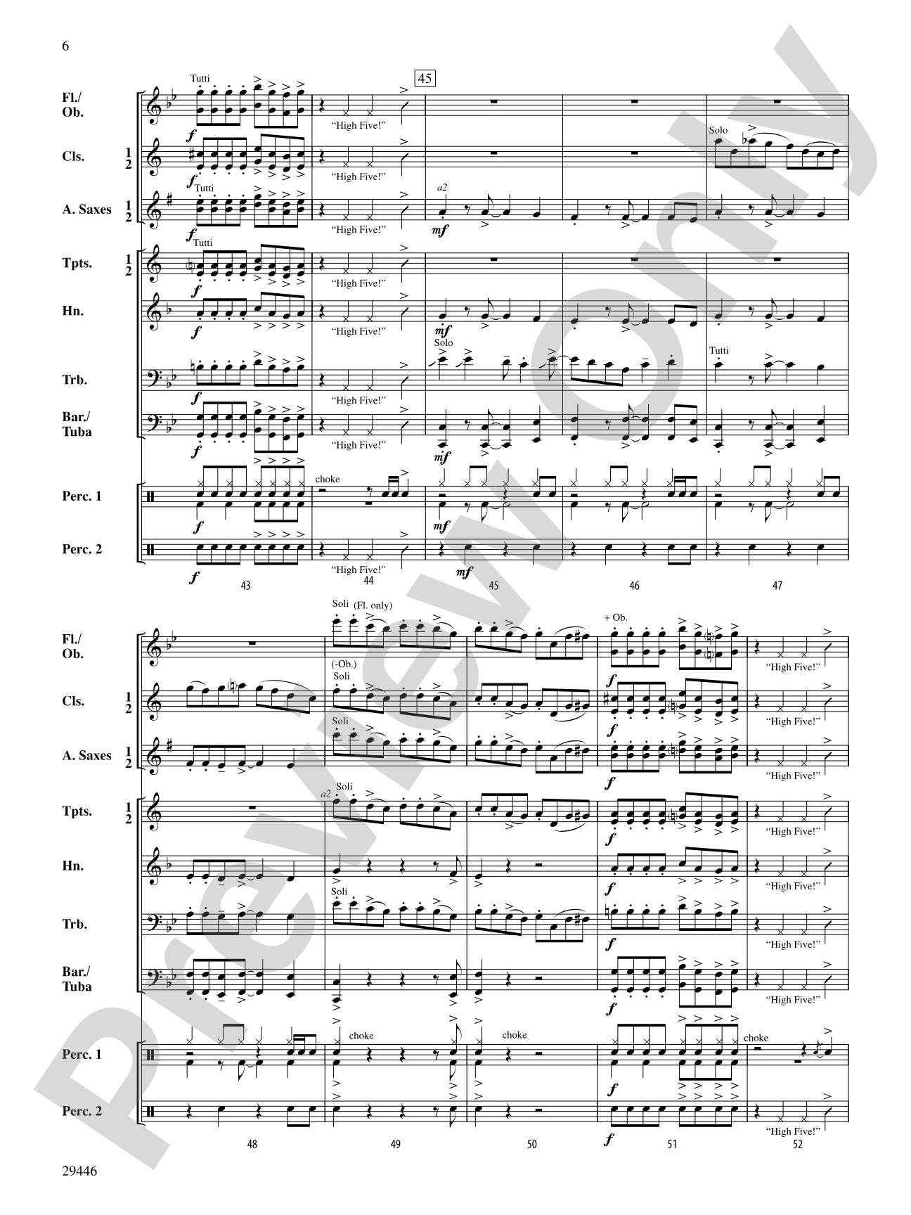 High Five!: Concert Band Conductor Score & Parts