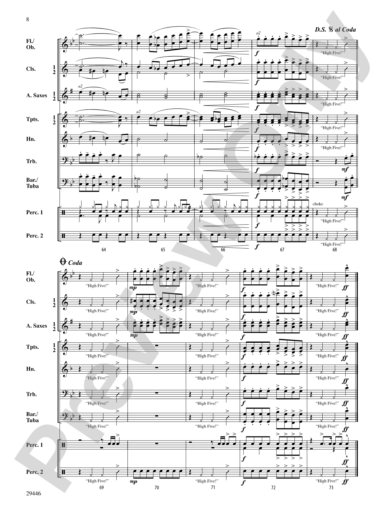 High Five!: Concert Band Conductor Score & Parts