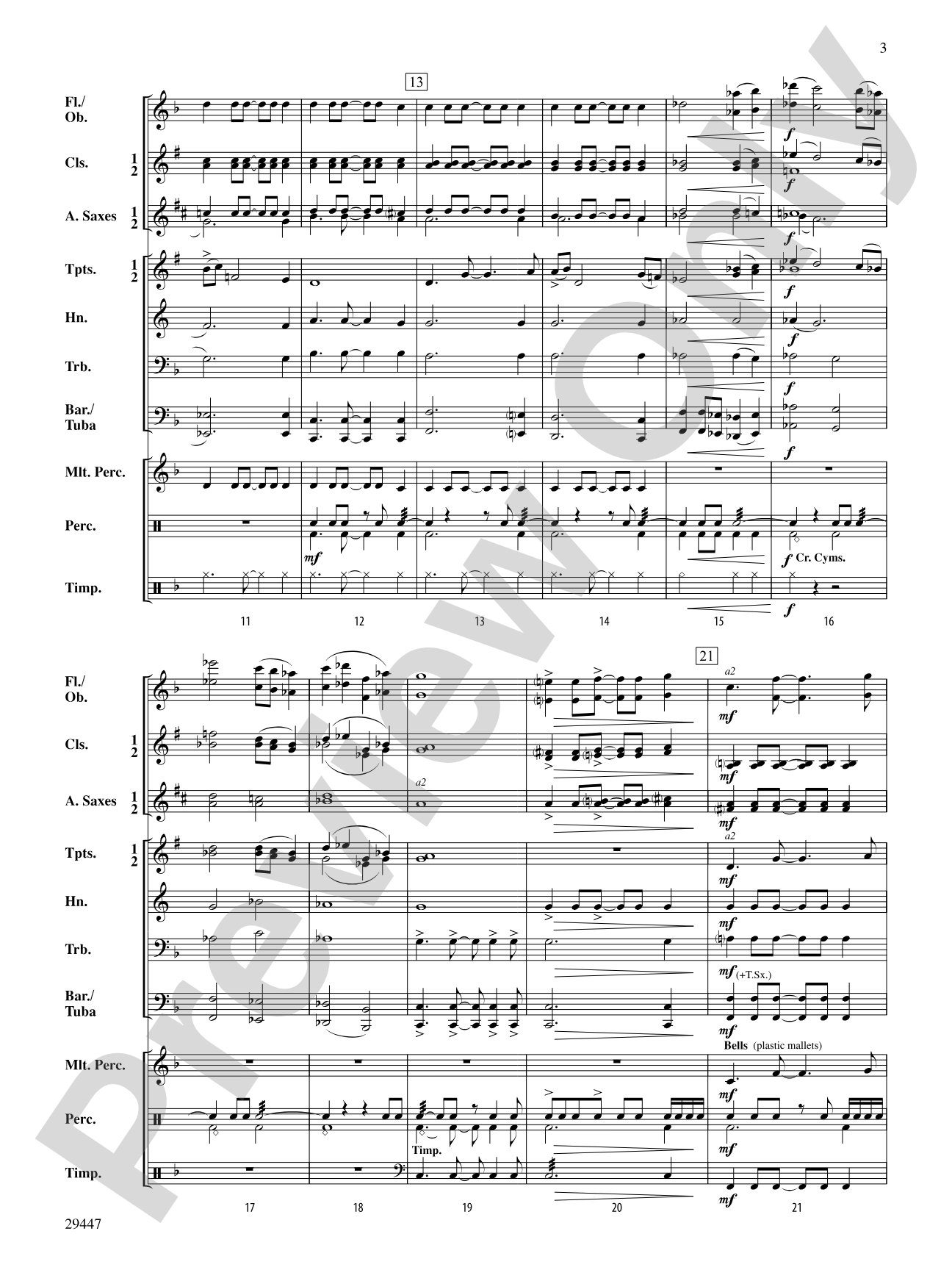 Cedarwood Holiday: Concert Band Conductor Score & Parts