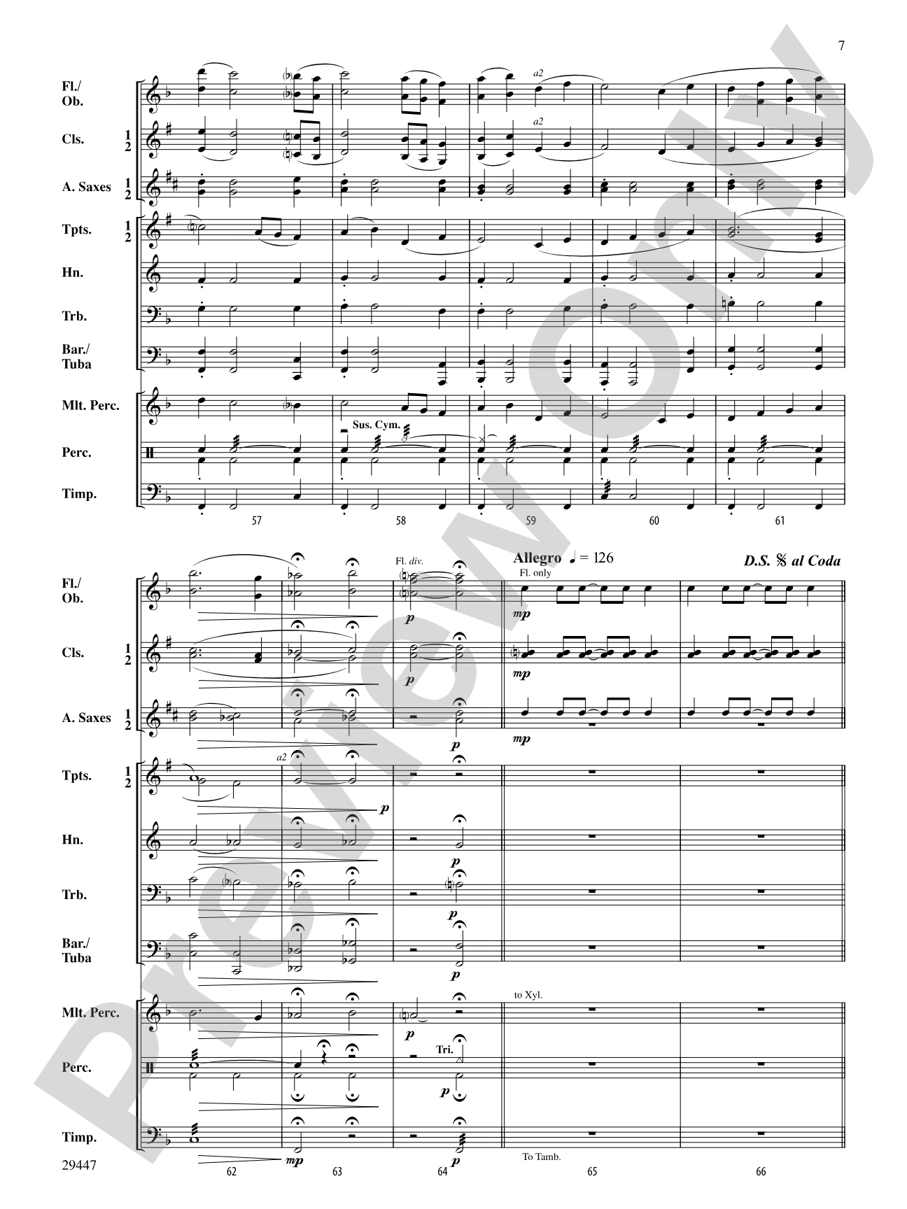 Cedarwood Holiday: Concert Band Conductor Score & Parts