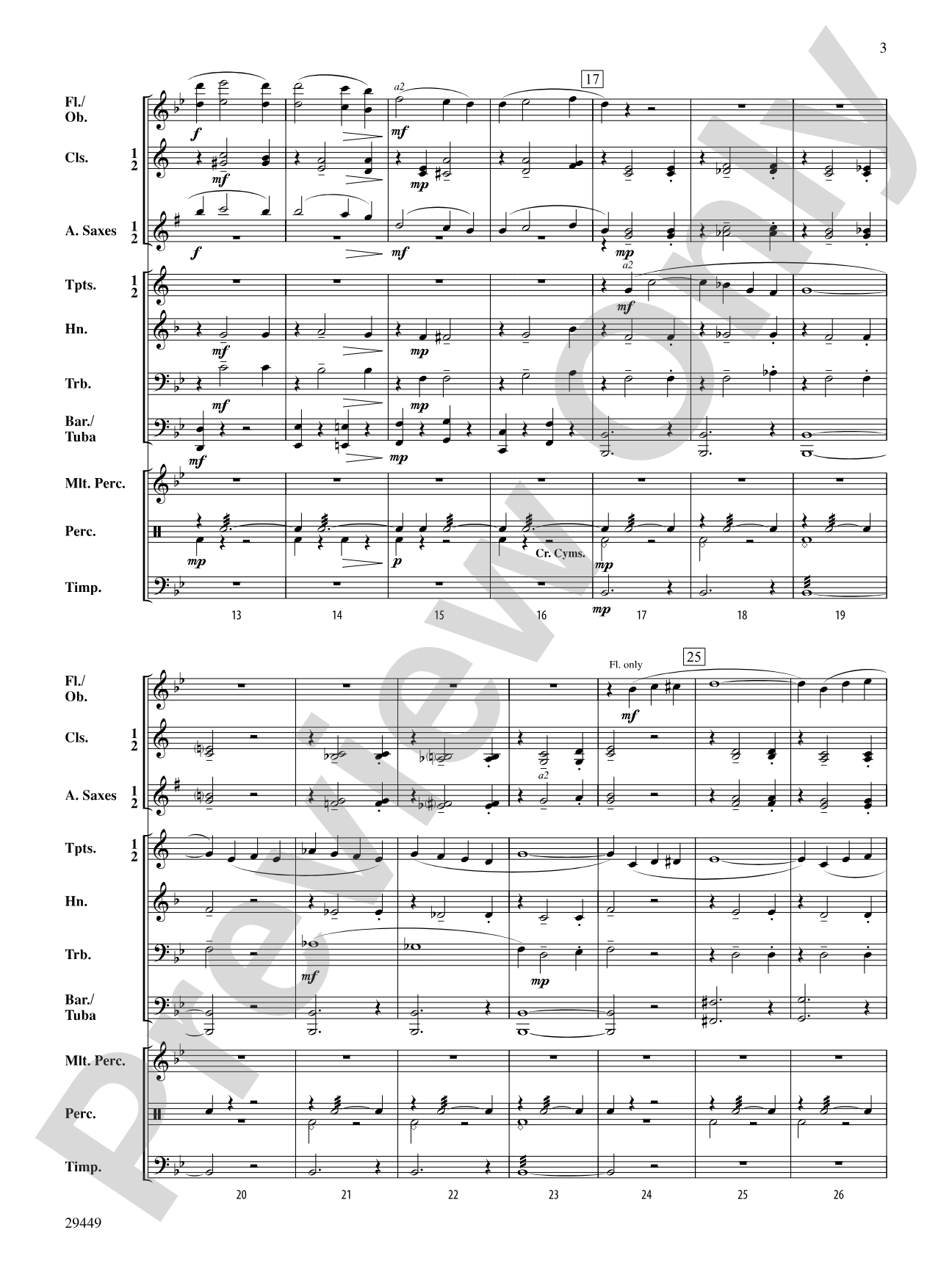 Themes from Piano Concerto No. 2: Concert Band Conductor Score & Parts