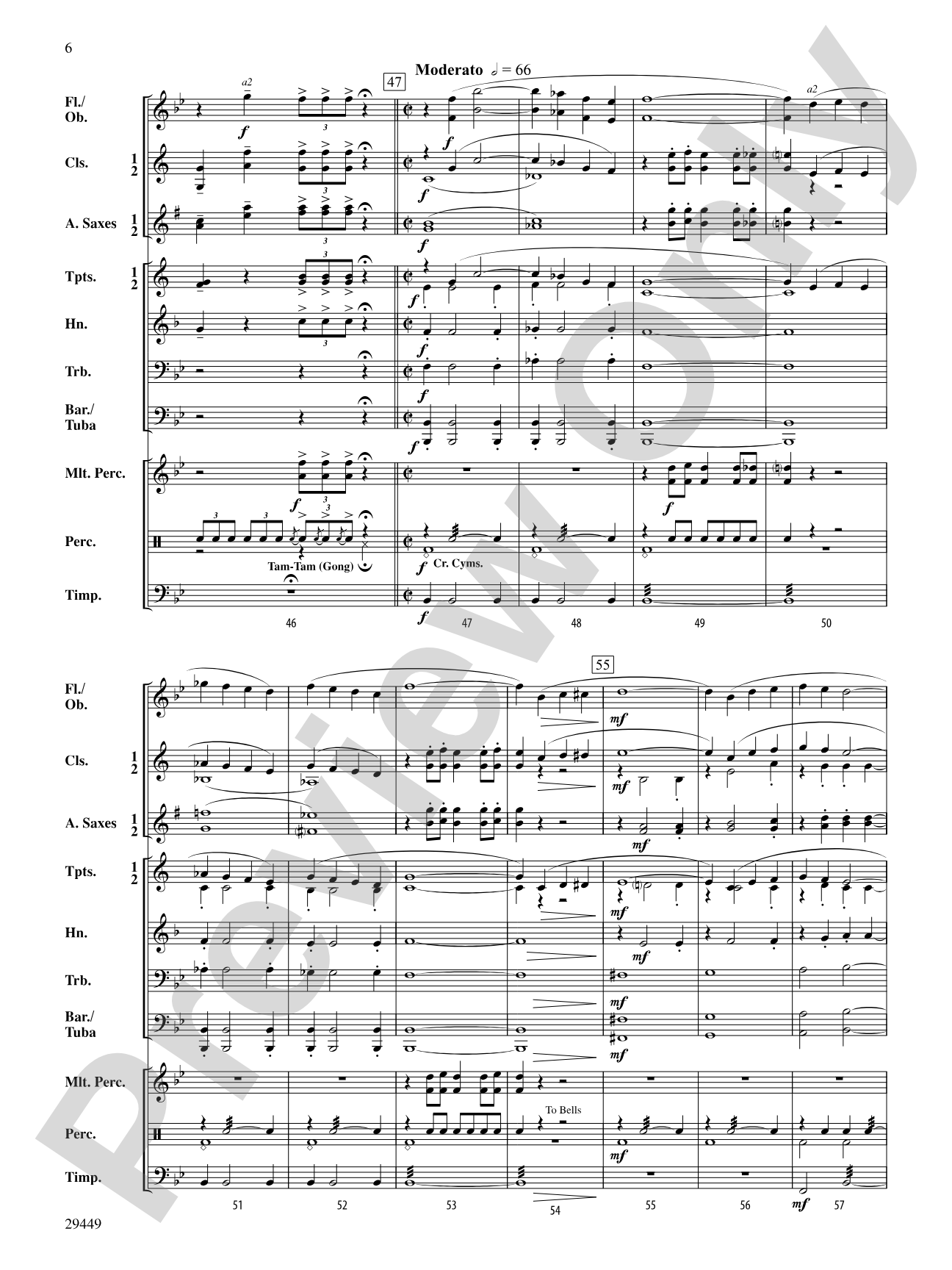 Themes from Piano Concerto No. 2: Concert Band Conductor Score & Parts