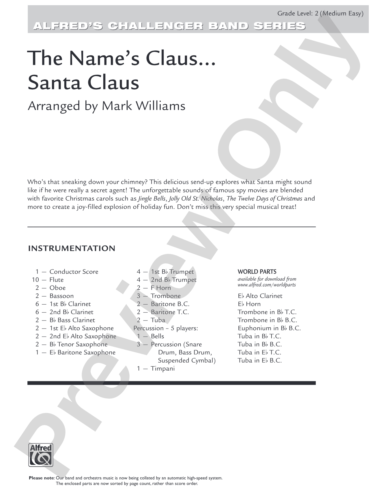 The Name's Claus... Santa Claus: Score