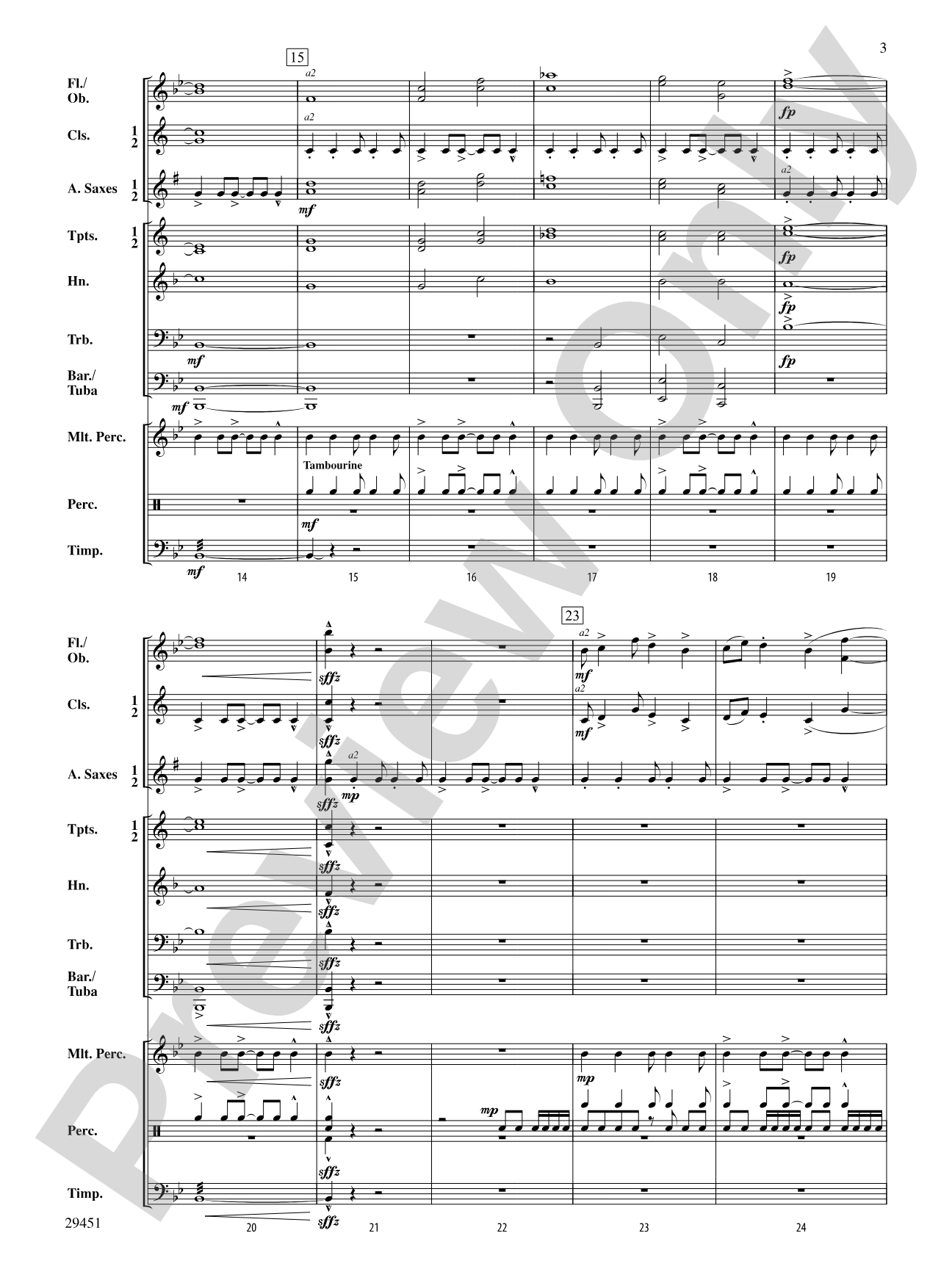Praeludium and Dance: Concert Band Conductor Score & Parts