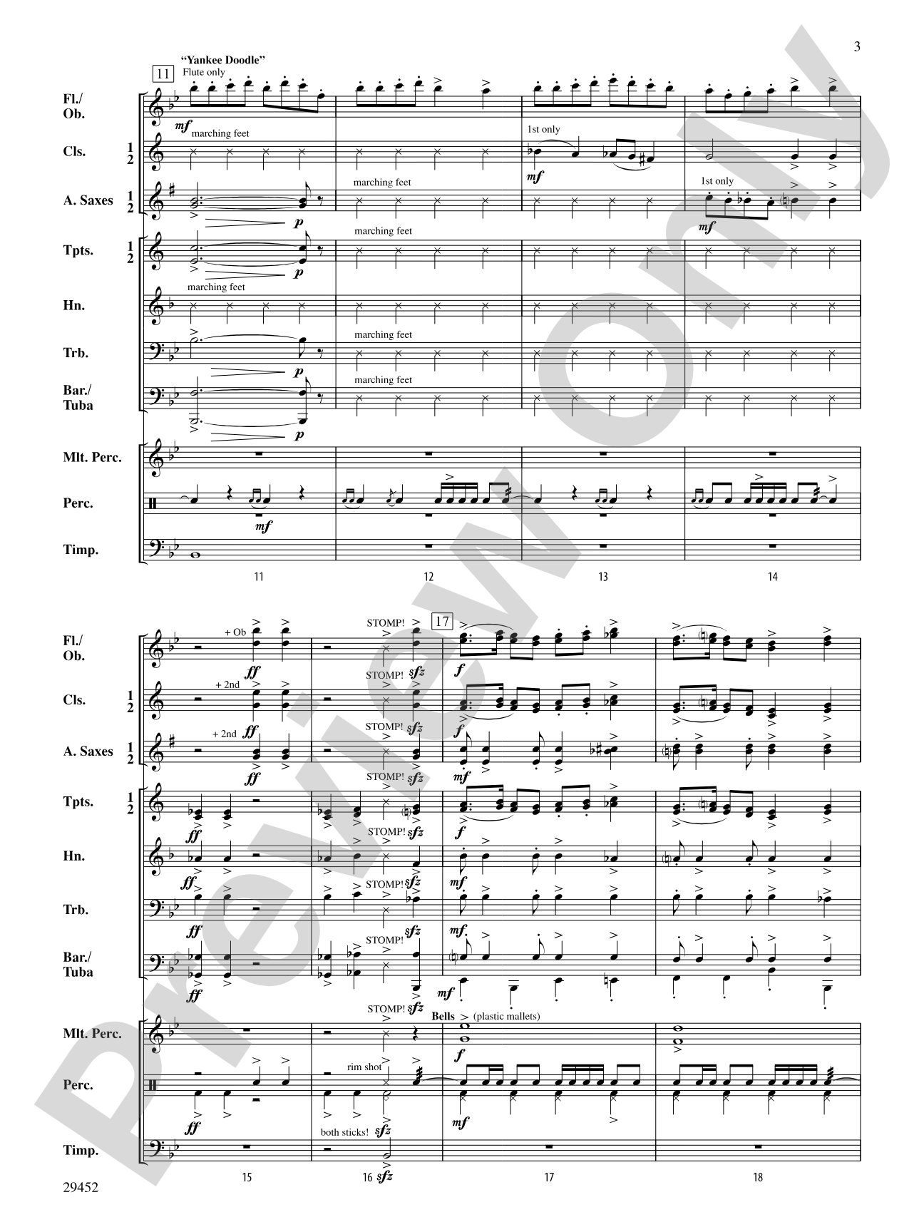 Patriotic Snippets: Concert Band Conductor Score & Parts